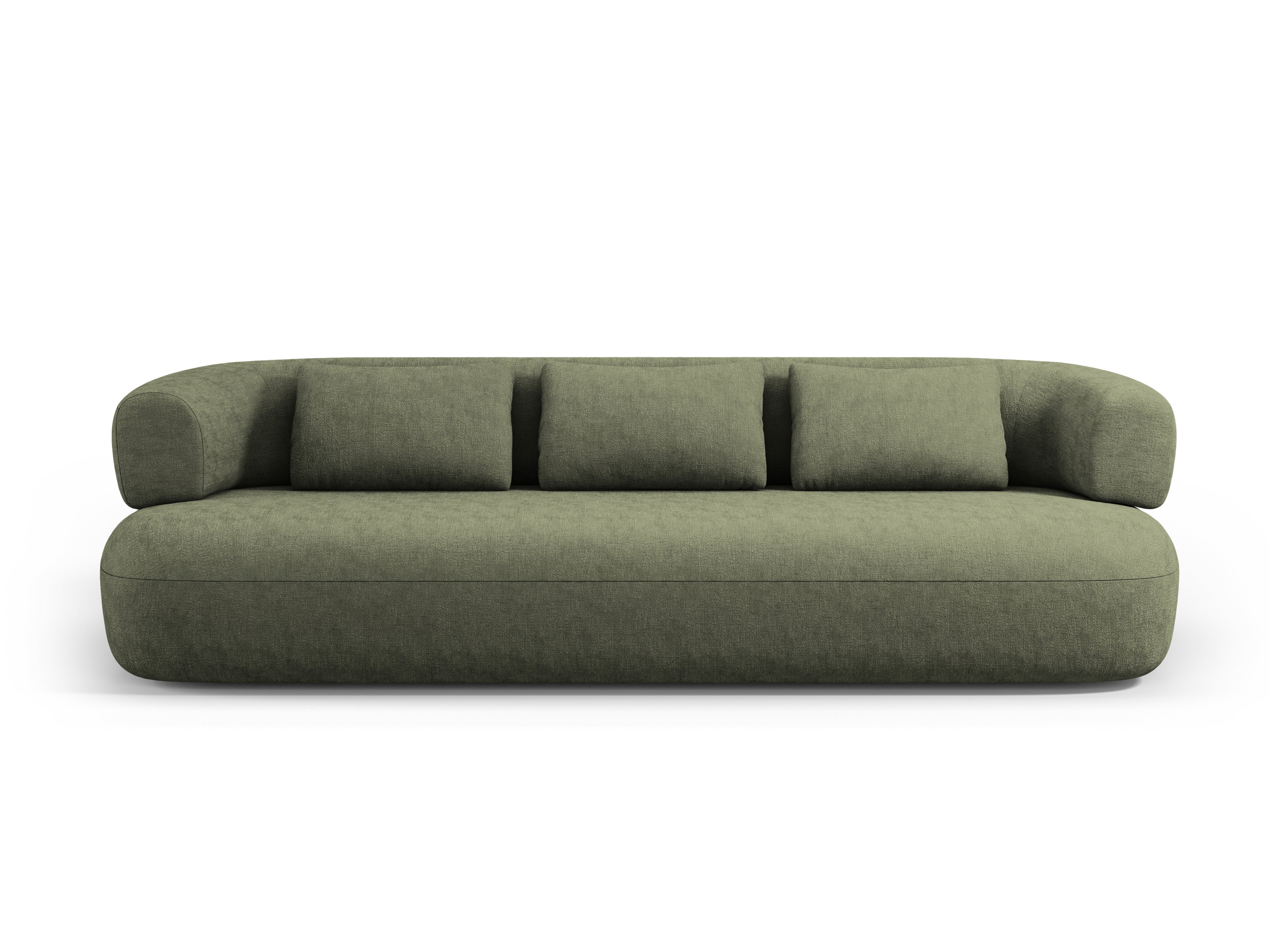 Sofa pro 3,5 osoby ALDRIN v zeleném šenilu