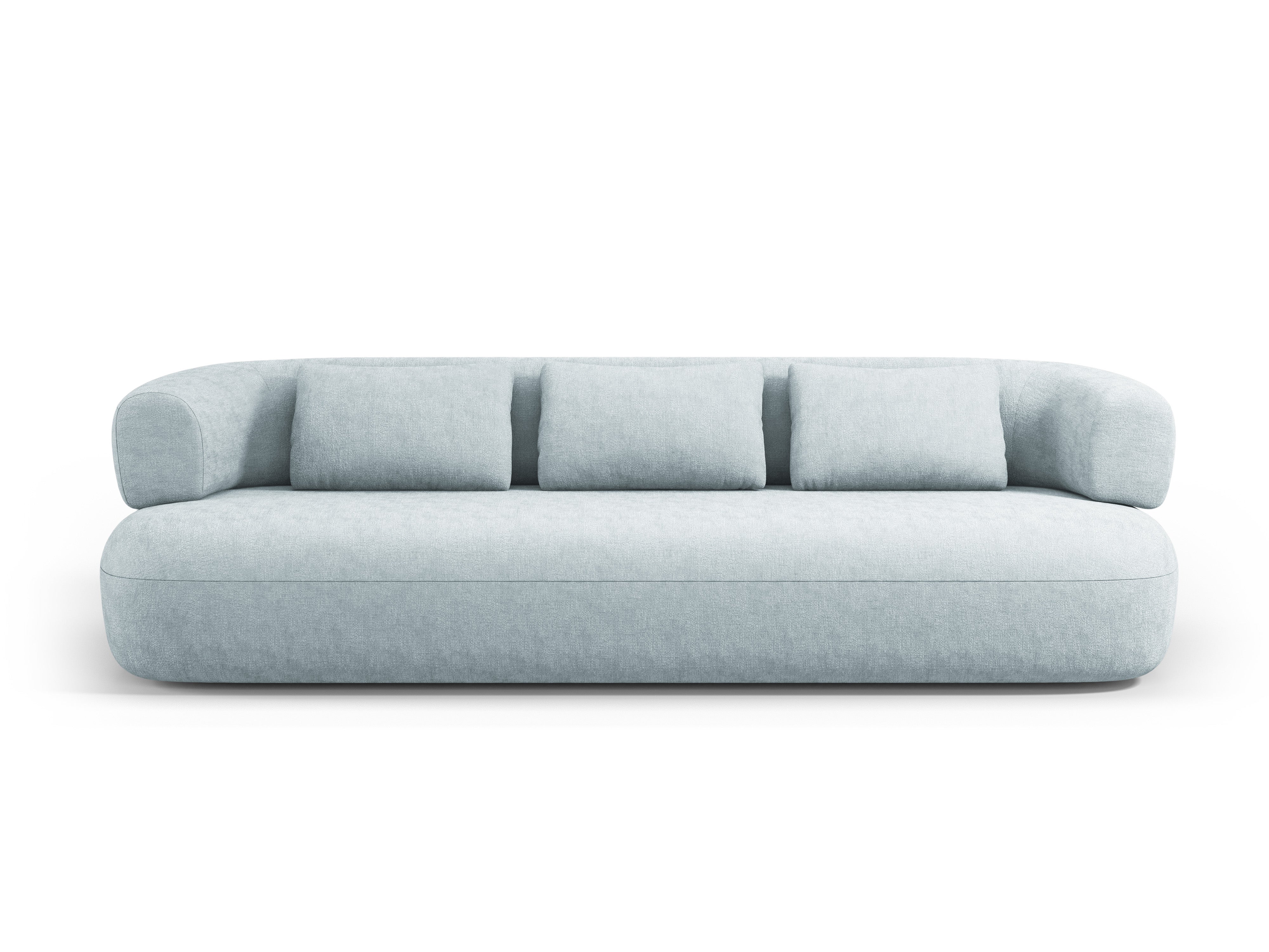 Sofa pro 3,5 osoby ALDRIN v modrém šenilu