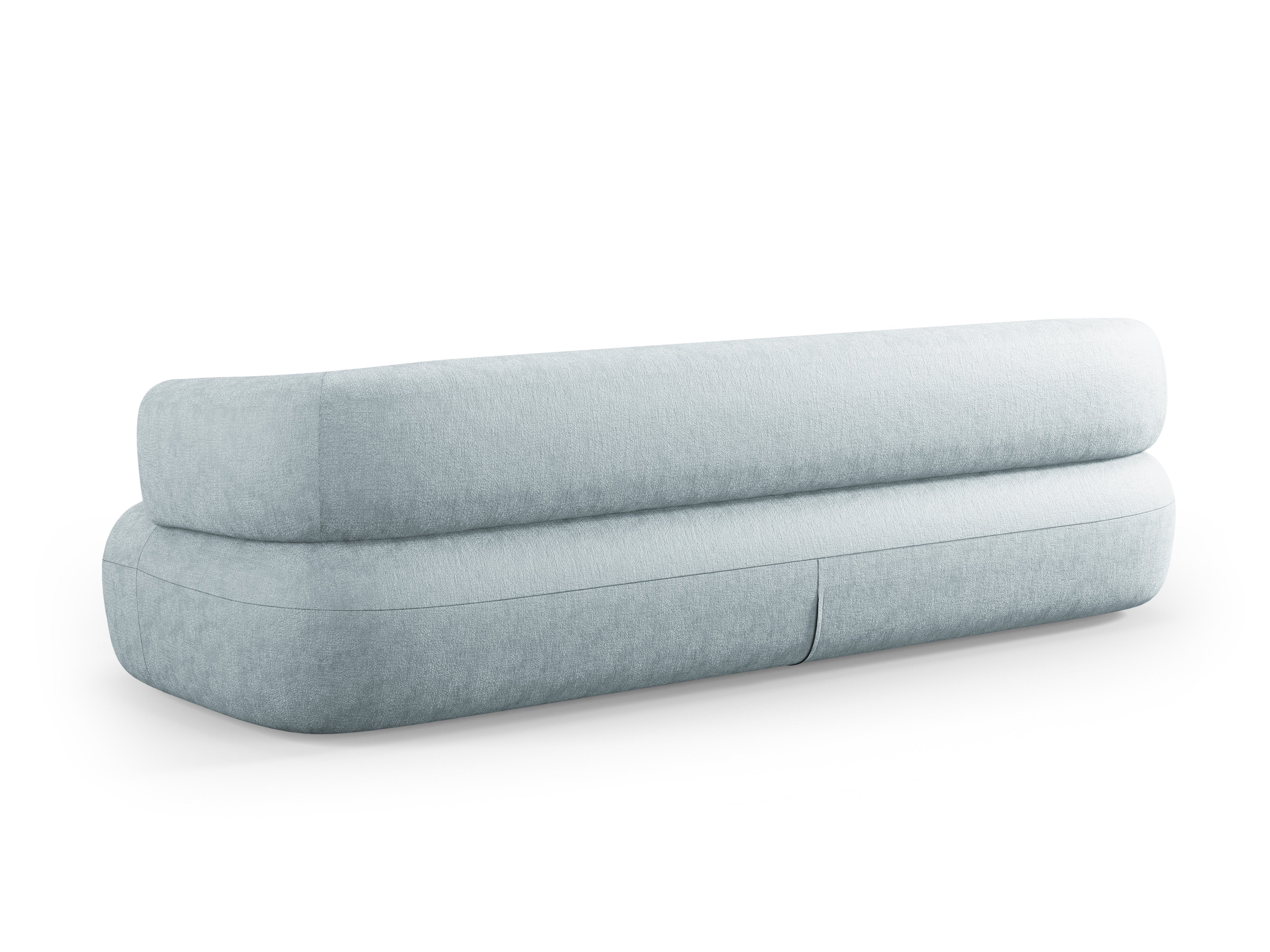 Sofa pro 3,5 osoby ALDRIN v modrém šenilu