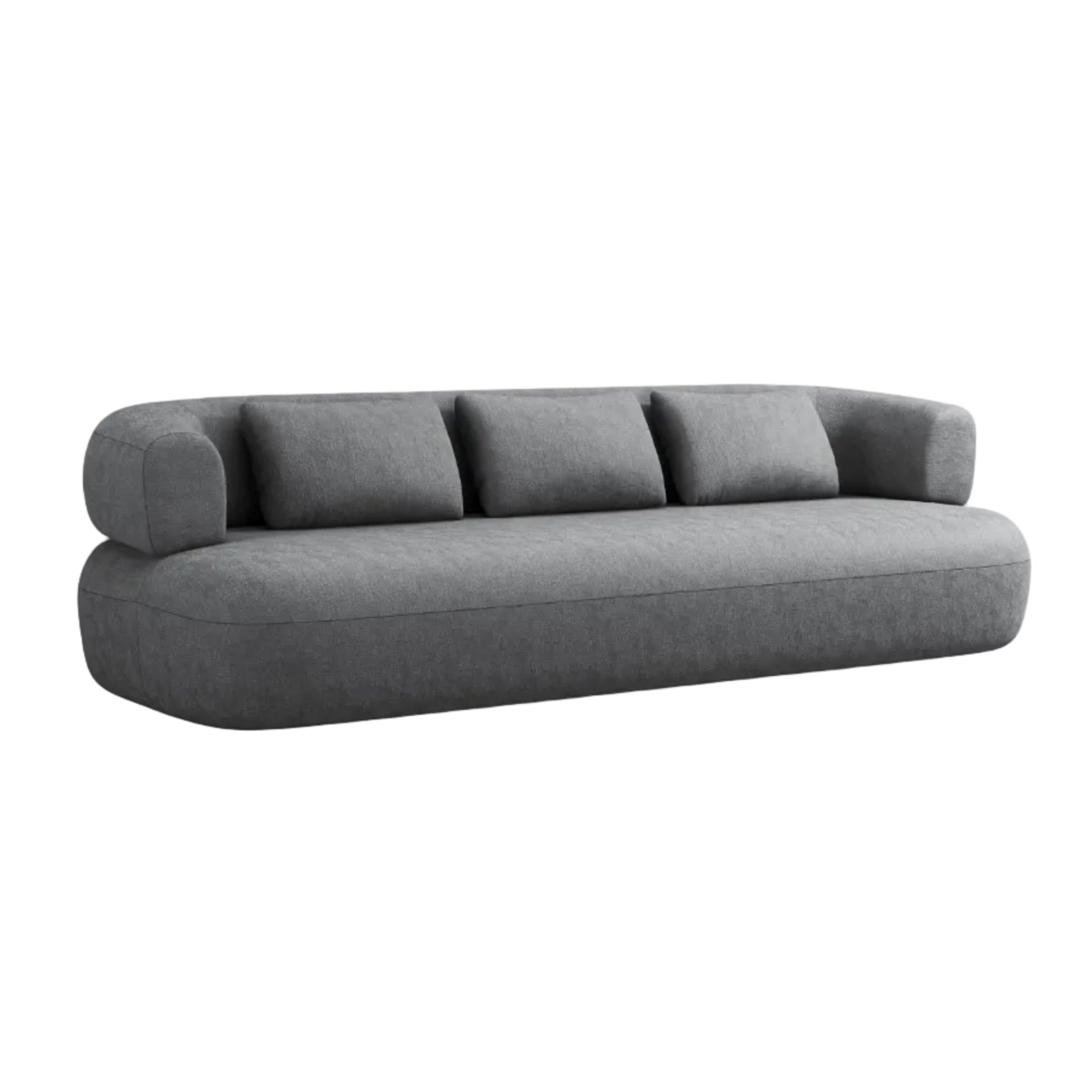 Sofa pro 3,5 osoby ALDRIN tmavě šedý šenil