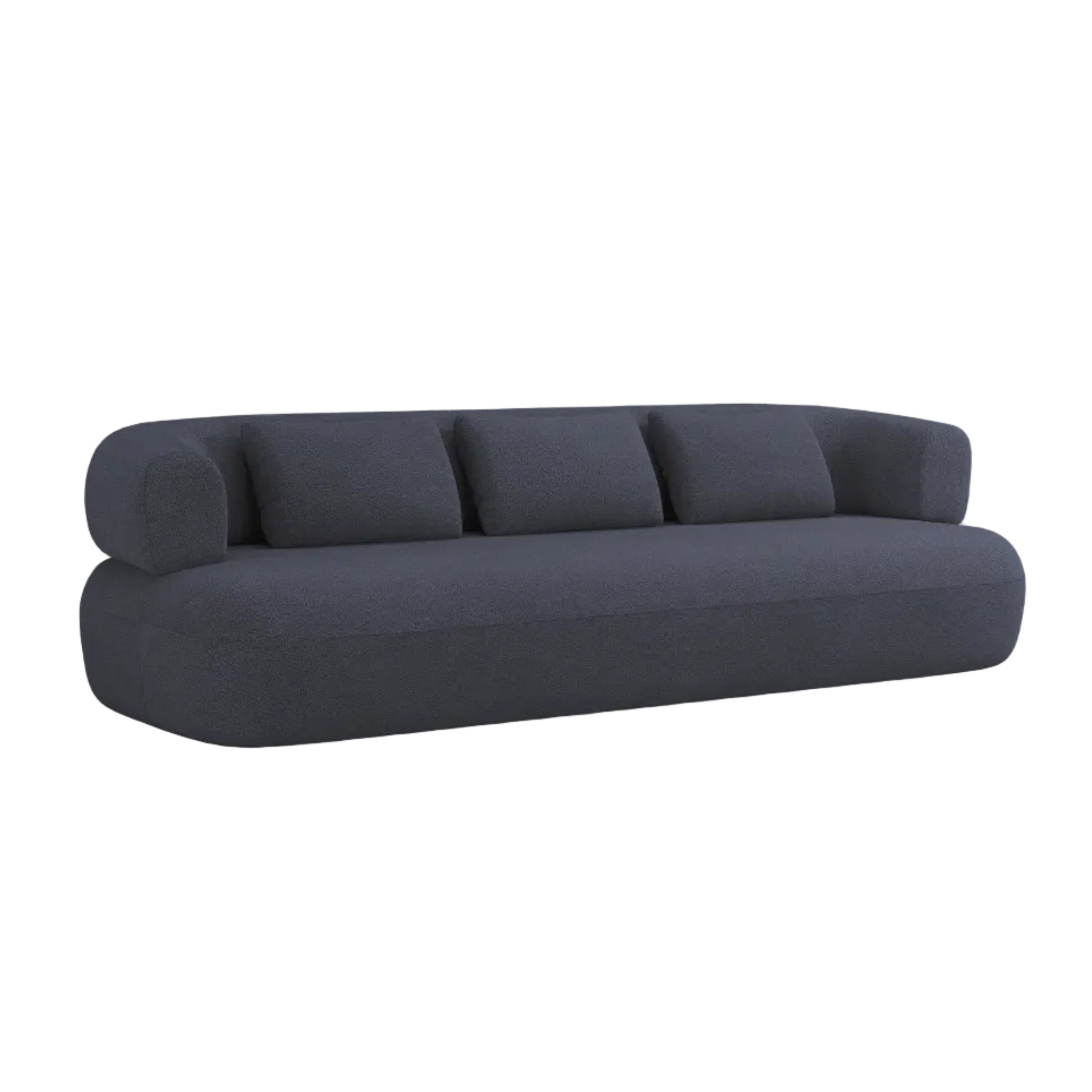 Sofa pro 3,5 osoby ALDRIN v granátovém bouclé.