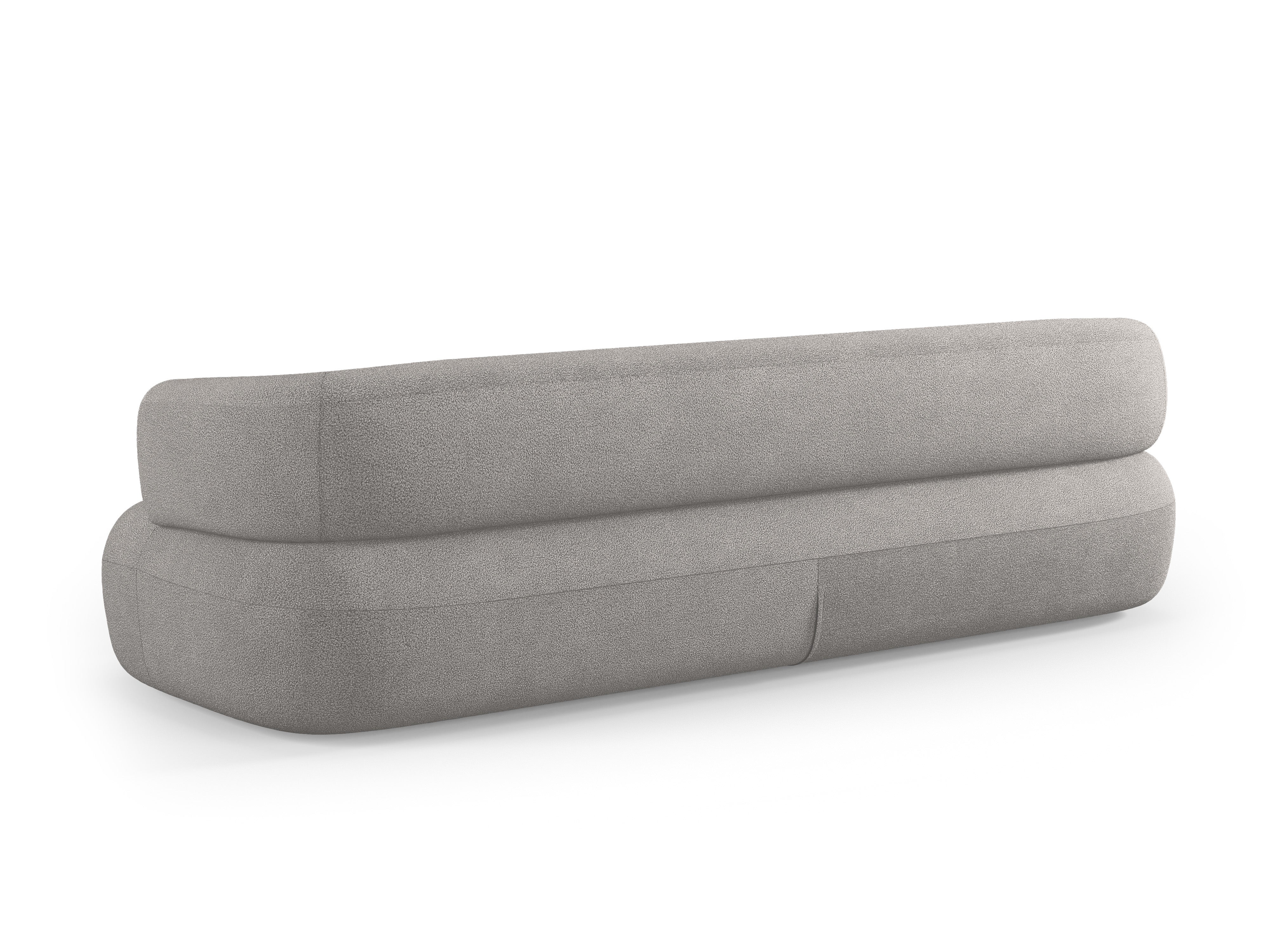 Sofa pro 3-4 osoby ALDRIN v jasně šedém bouclé.
