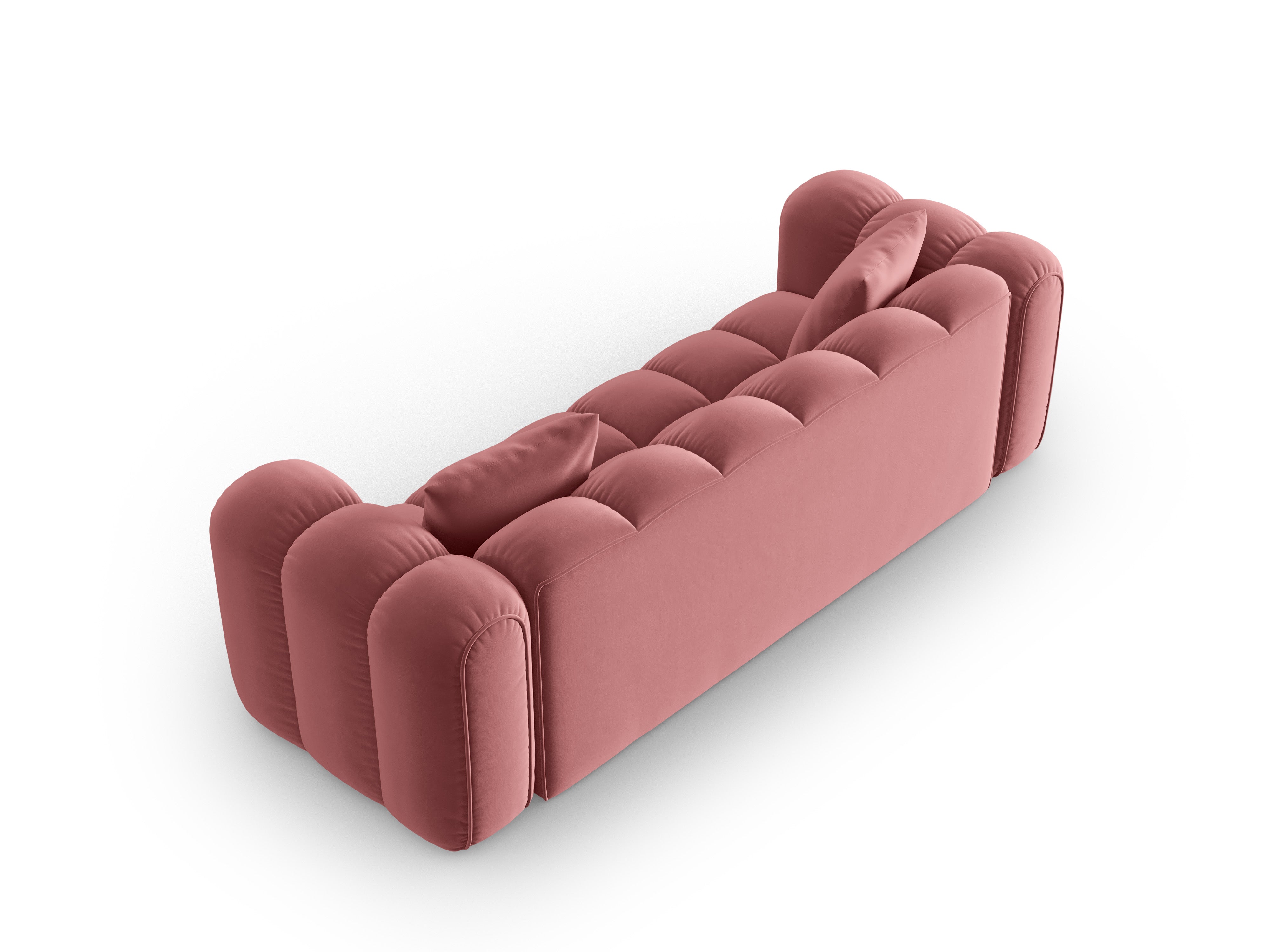 Sofa sametová pro 4 osoby ASTRO růžová