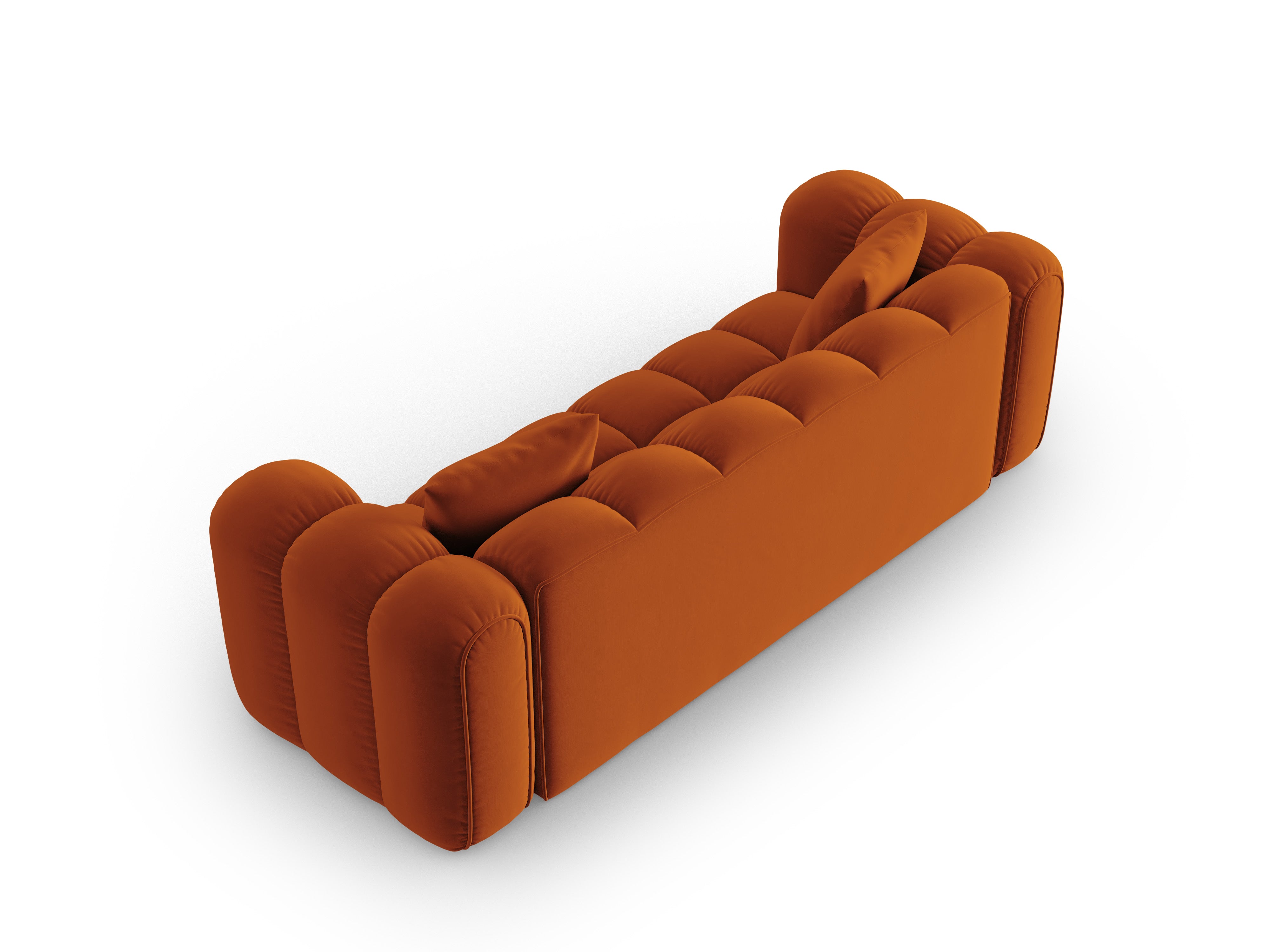 Sofa sametová 4-osobová ASTRO rudá