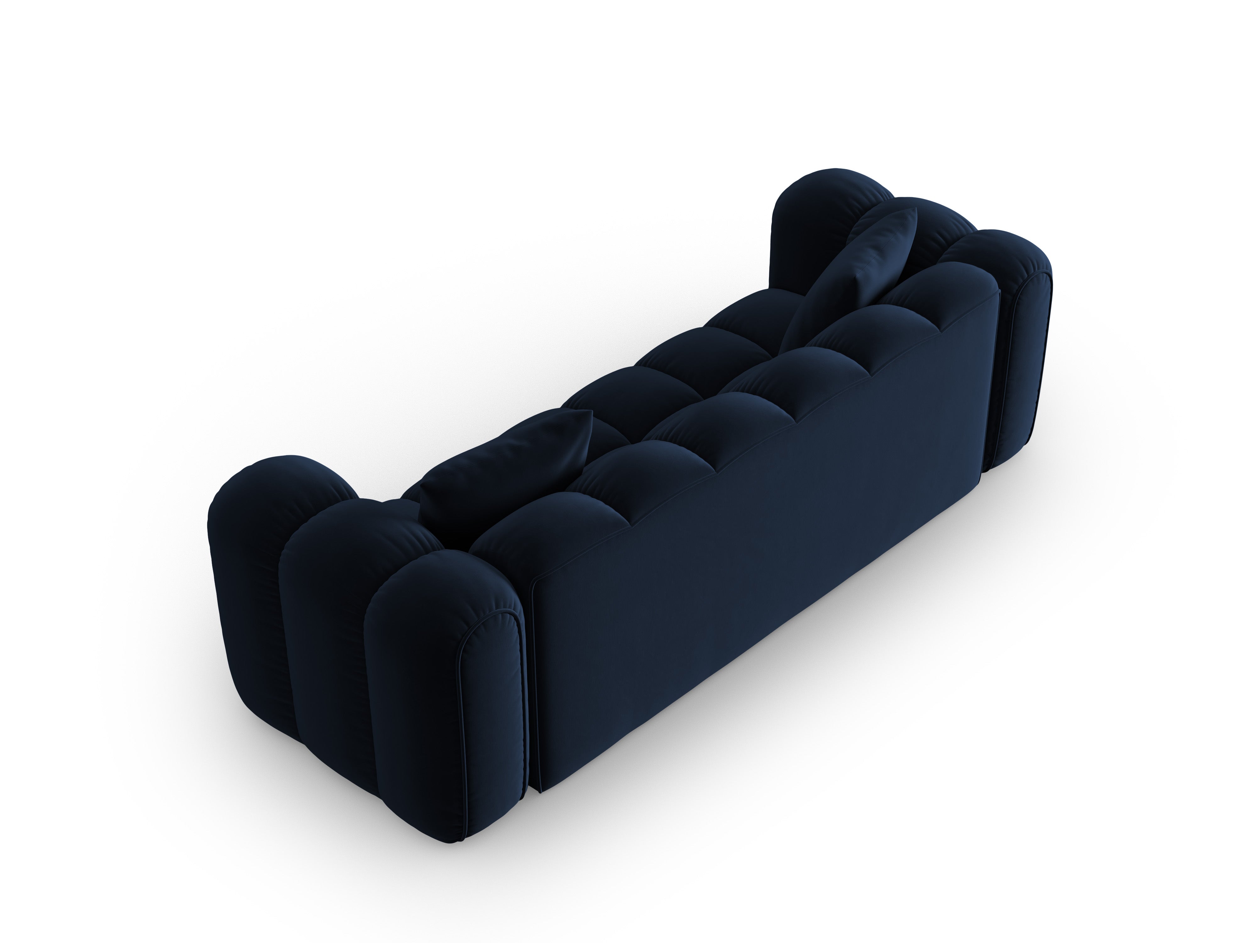 Sofa sametová 4-osobová ASTRO královská modř