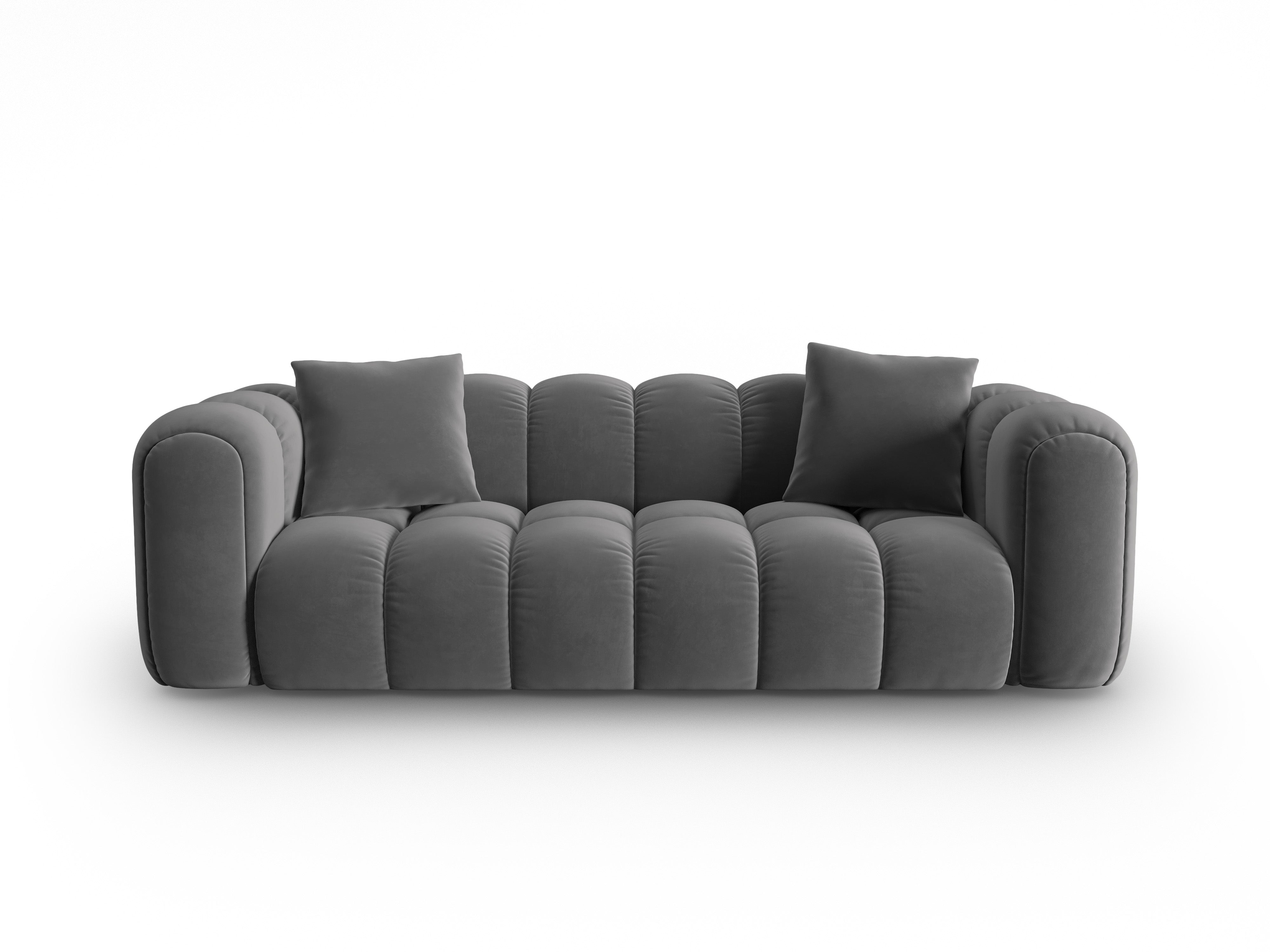 Sofa sametová 4-osobová ASTRO šedá