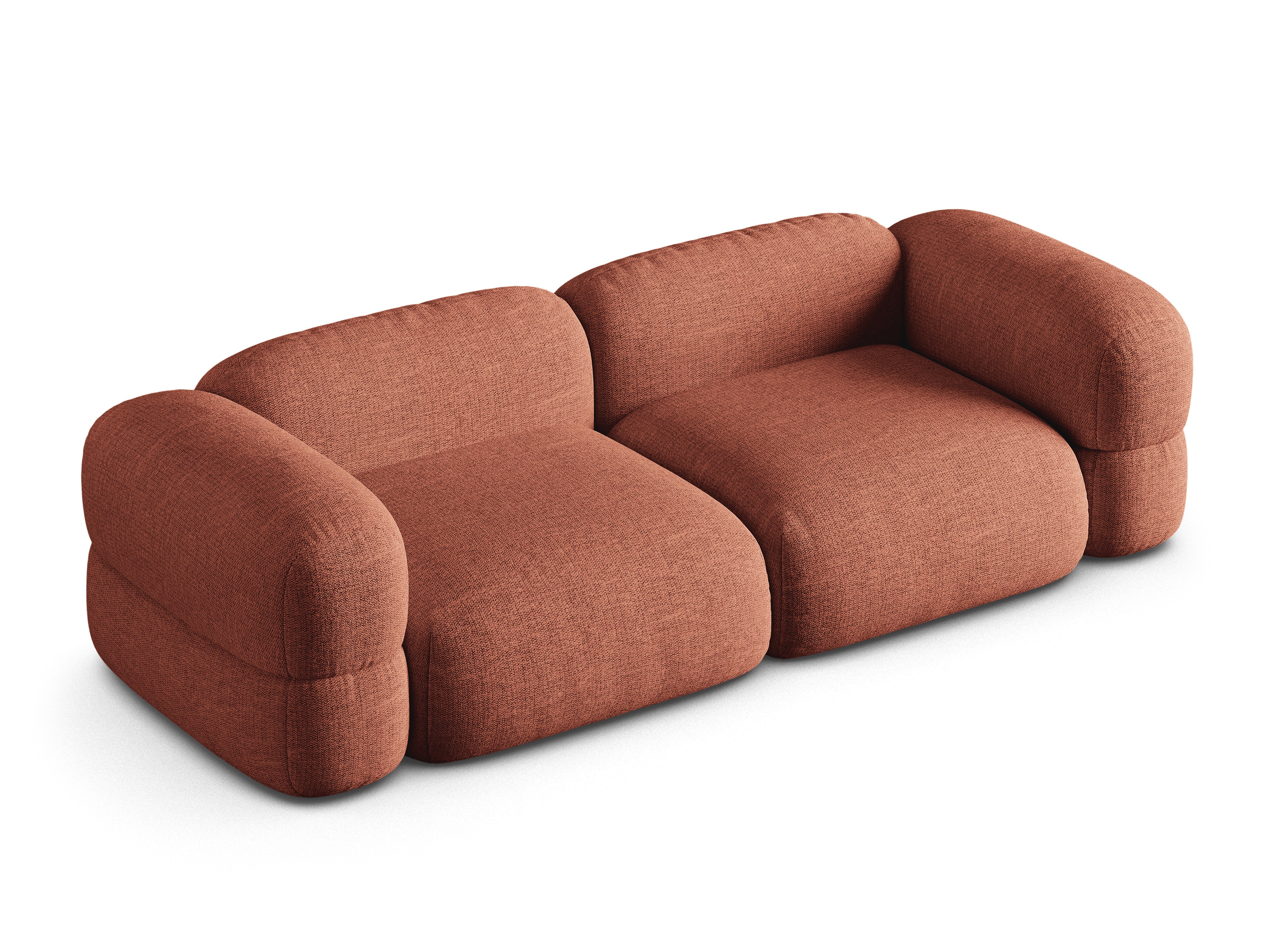4-seater Sofa ROGER coral chenille