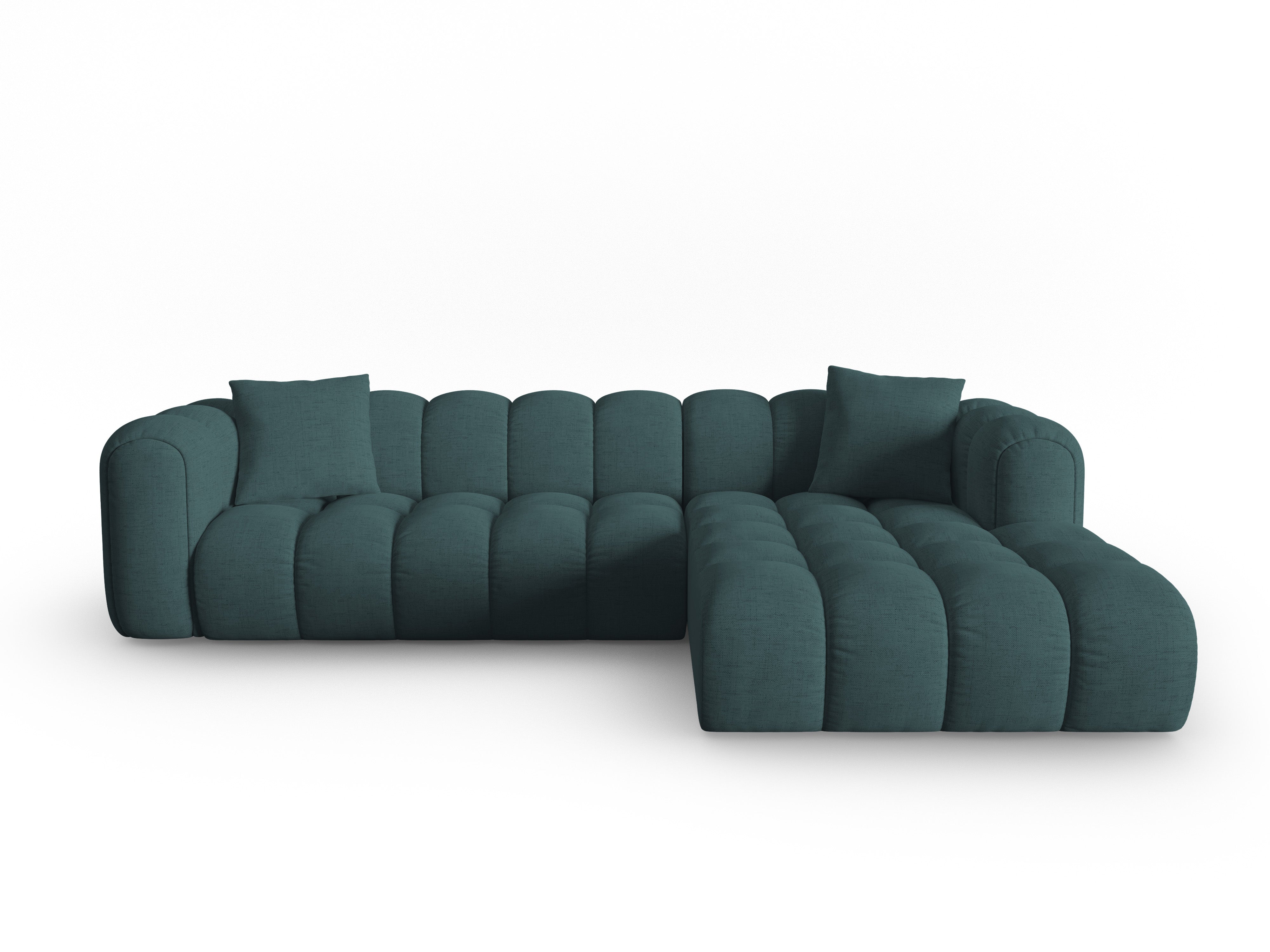 Rohová sedačka pro 4 osoby pravostranná ASTRO tyrkysová szenil