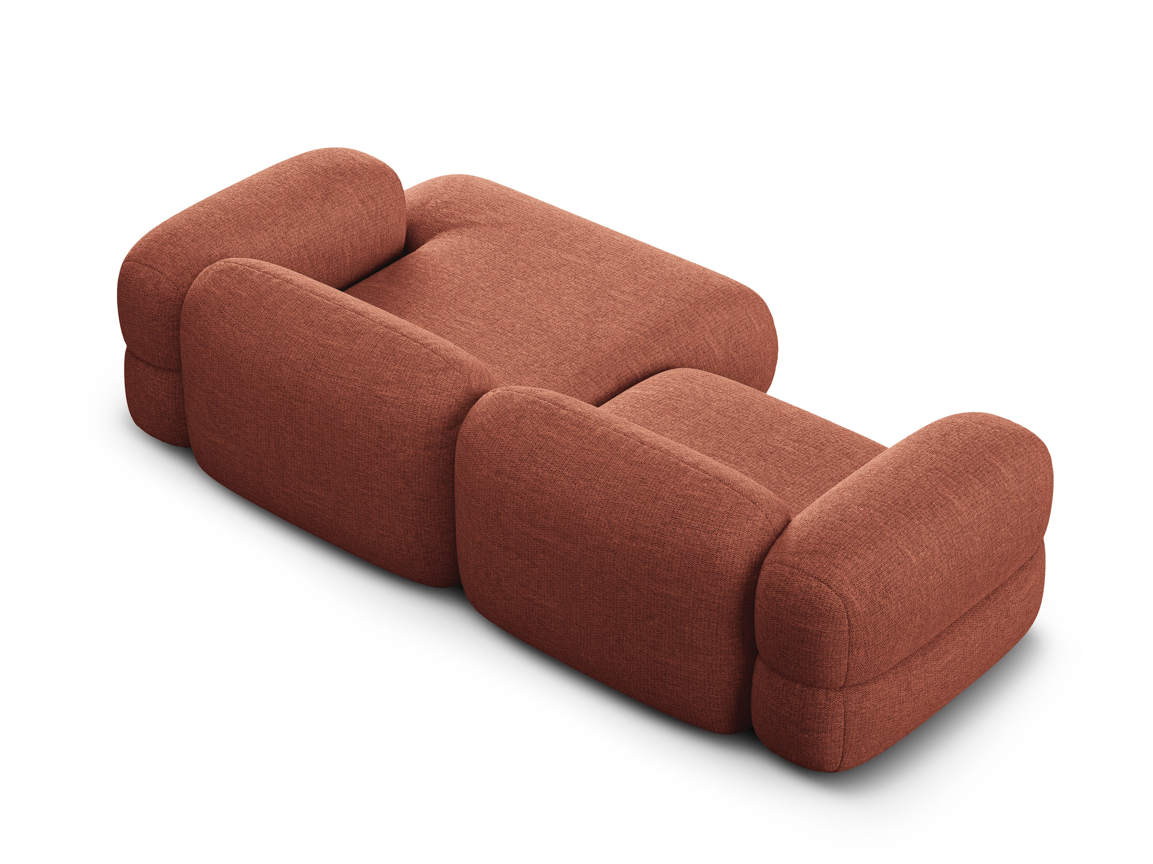 Rohová sedačka ROGER korálový šenil