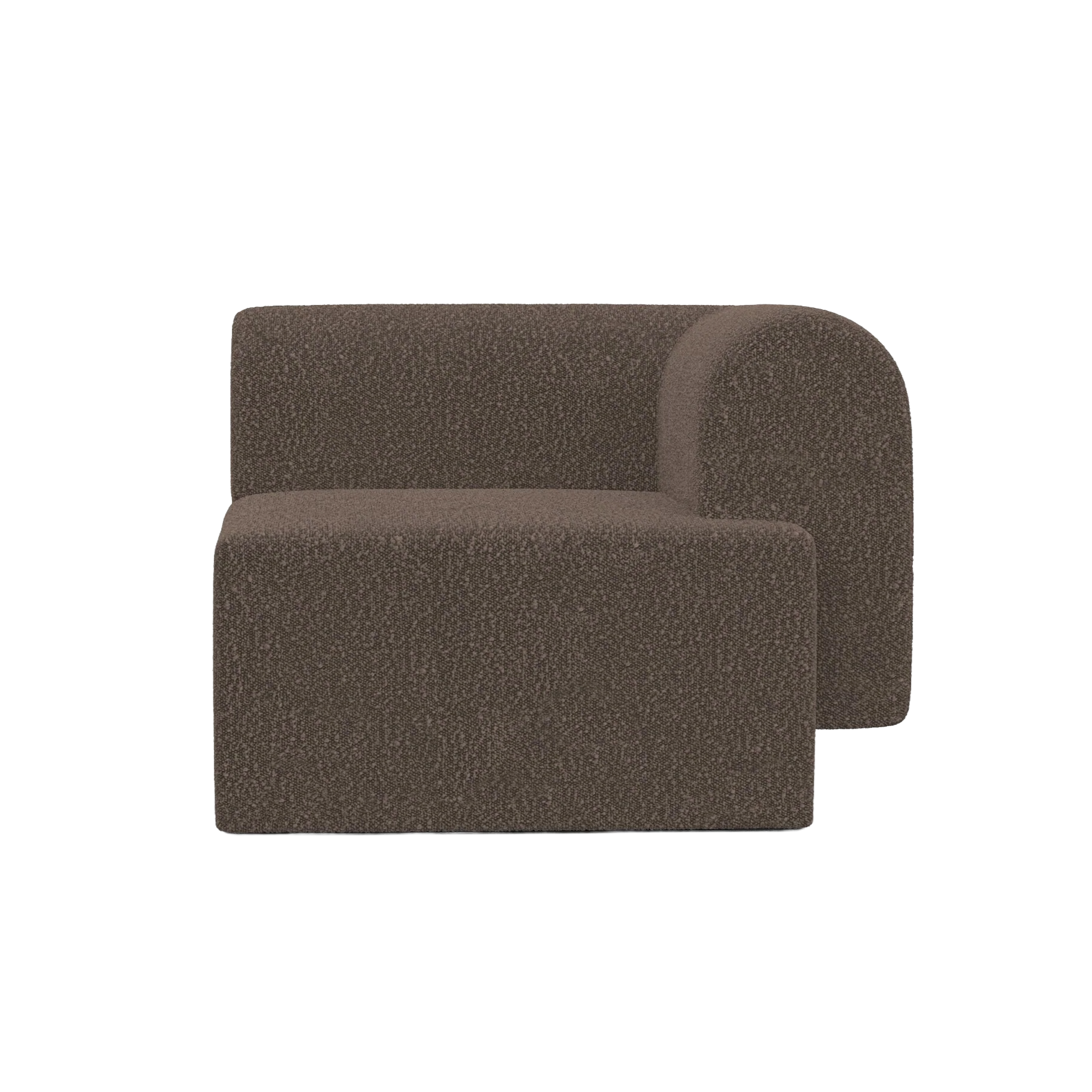 TORI modular sofa - right-side module brown boucle