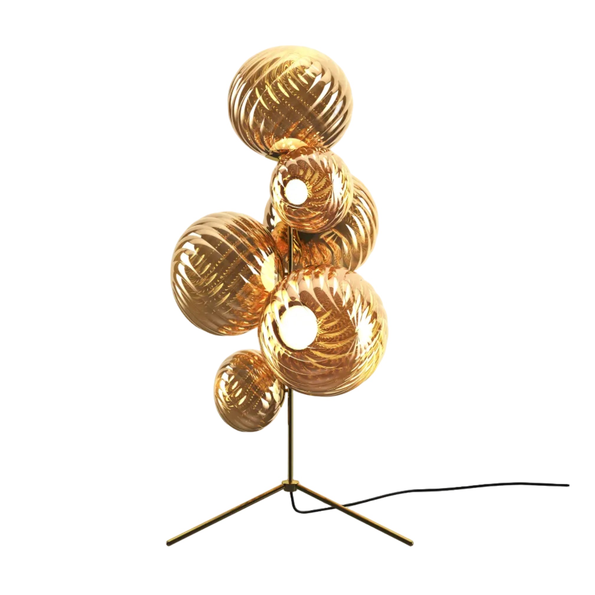 WHIRL floor lamp gold