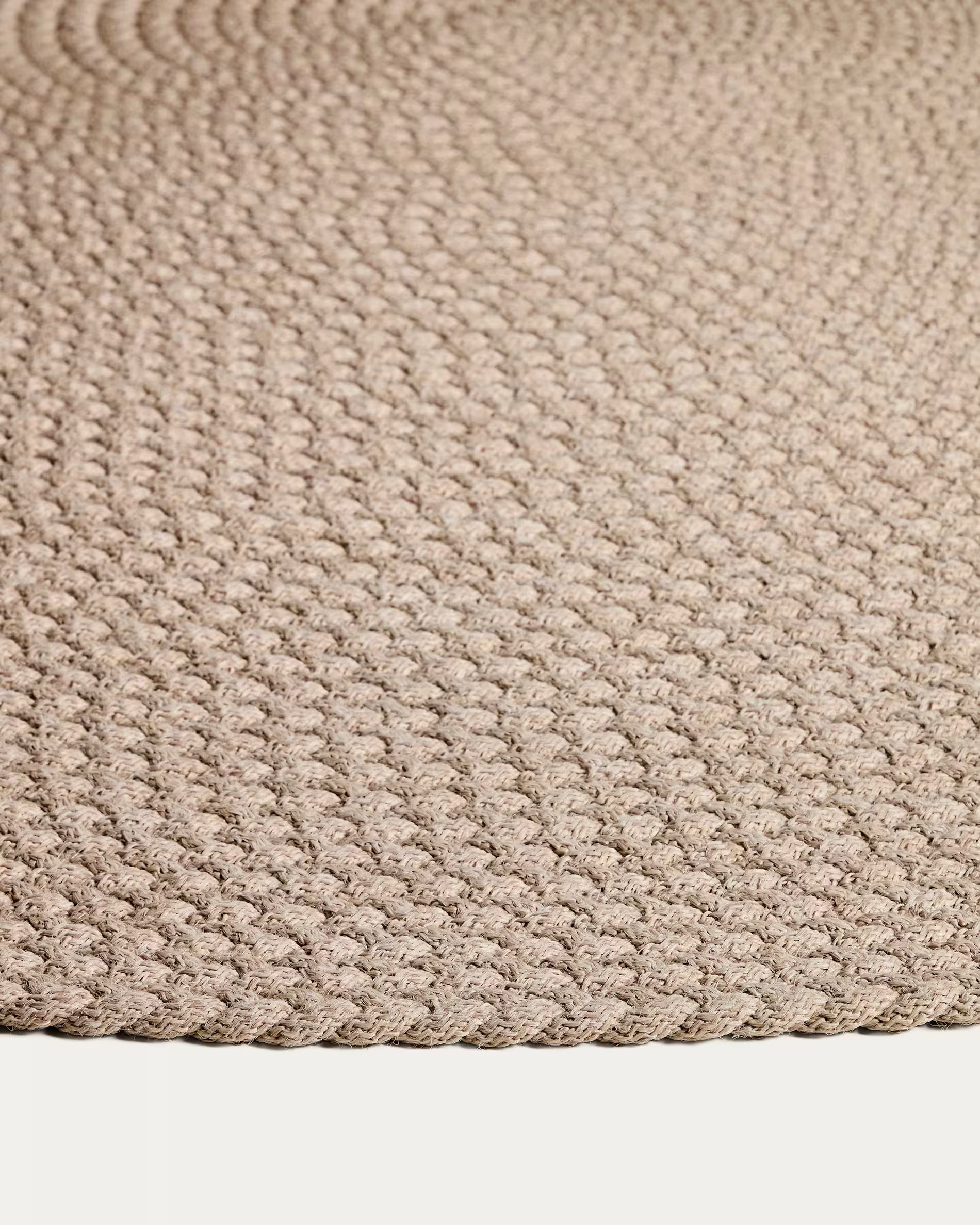 Beige Outdoor Round Rug DESPAS