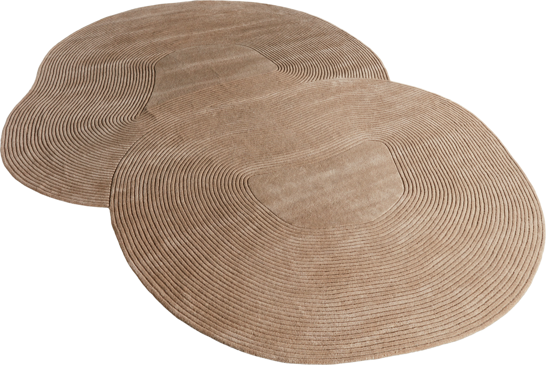 Oválný koberec ZEN SHAPED hnědý