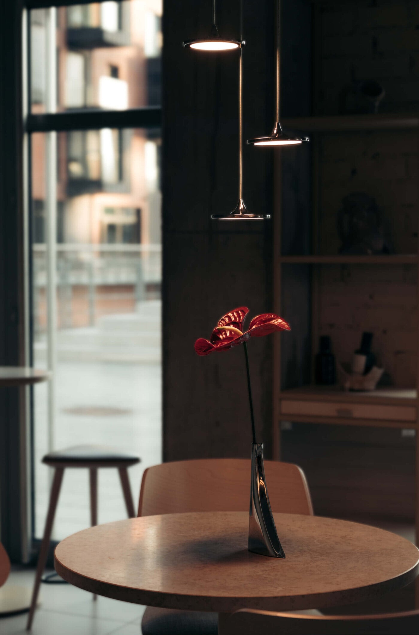 Sada závěsných lamp LUNA inox