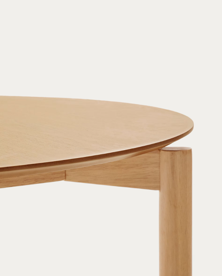 Kulatý stůl INDARA jasanový dýhovaný