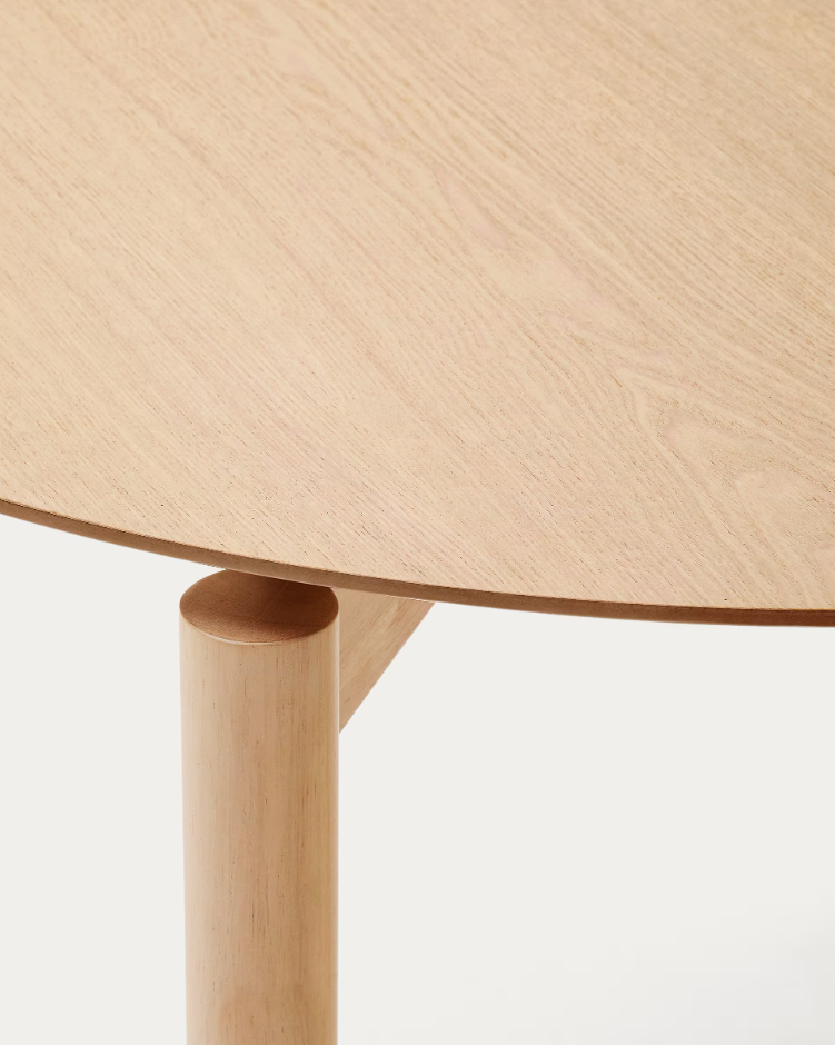Kulatý stůl INDARA jasanový dýhovaný