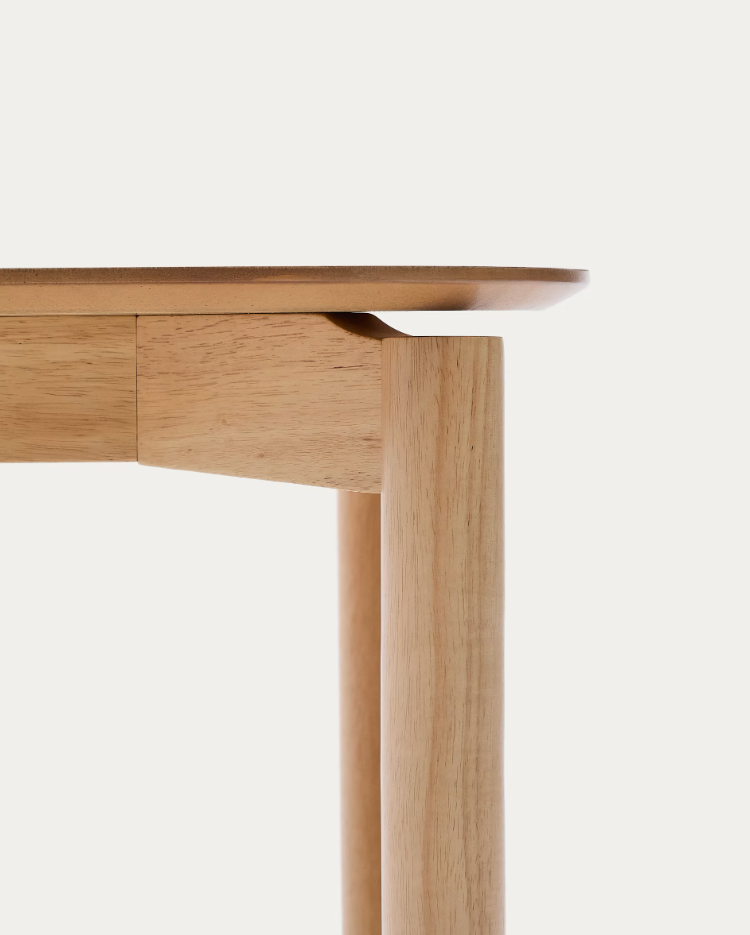 Čtvercový stůl INDARA jasanový dýhovaný