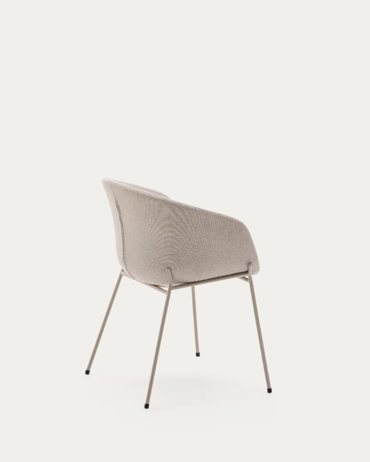 Židle YVETTE béžová s béžovým podstavcem