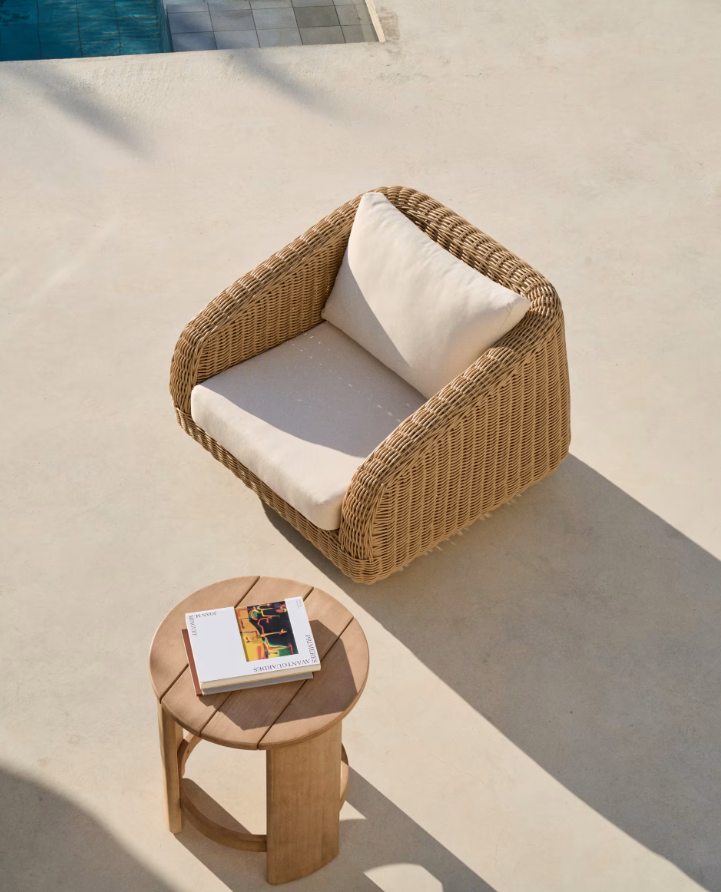 Synthetic Rattan external armchair