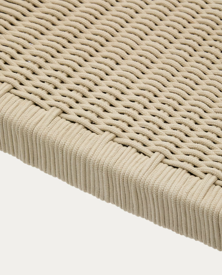 Židle NINA lite akáciové dřevo s krémovým sedákem