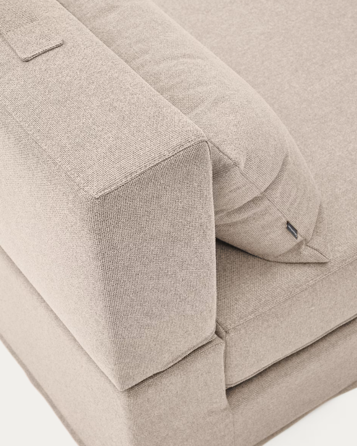 Folded pouf beige art