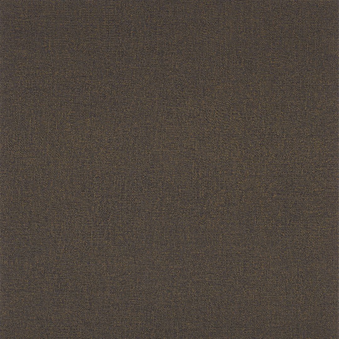 Smooth matte wallpaper with a pearlescent effect OCTA - NOIR/DORE dark brown with gold