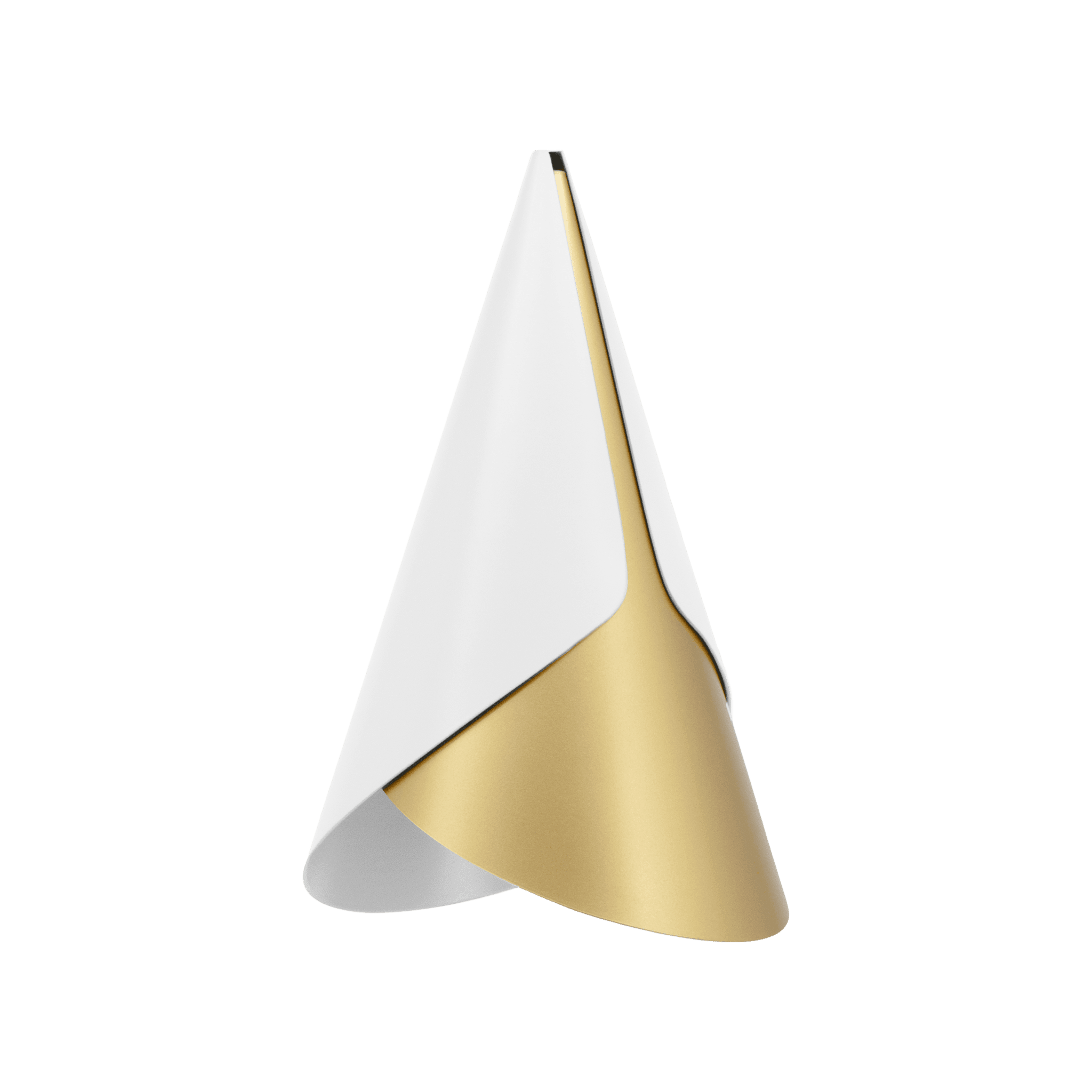 Abażur CORNET biały ze złotym UMAGE Eye on Design