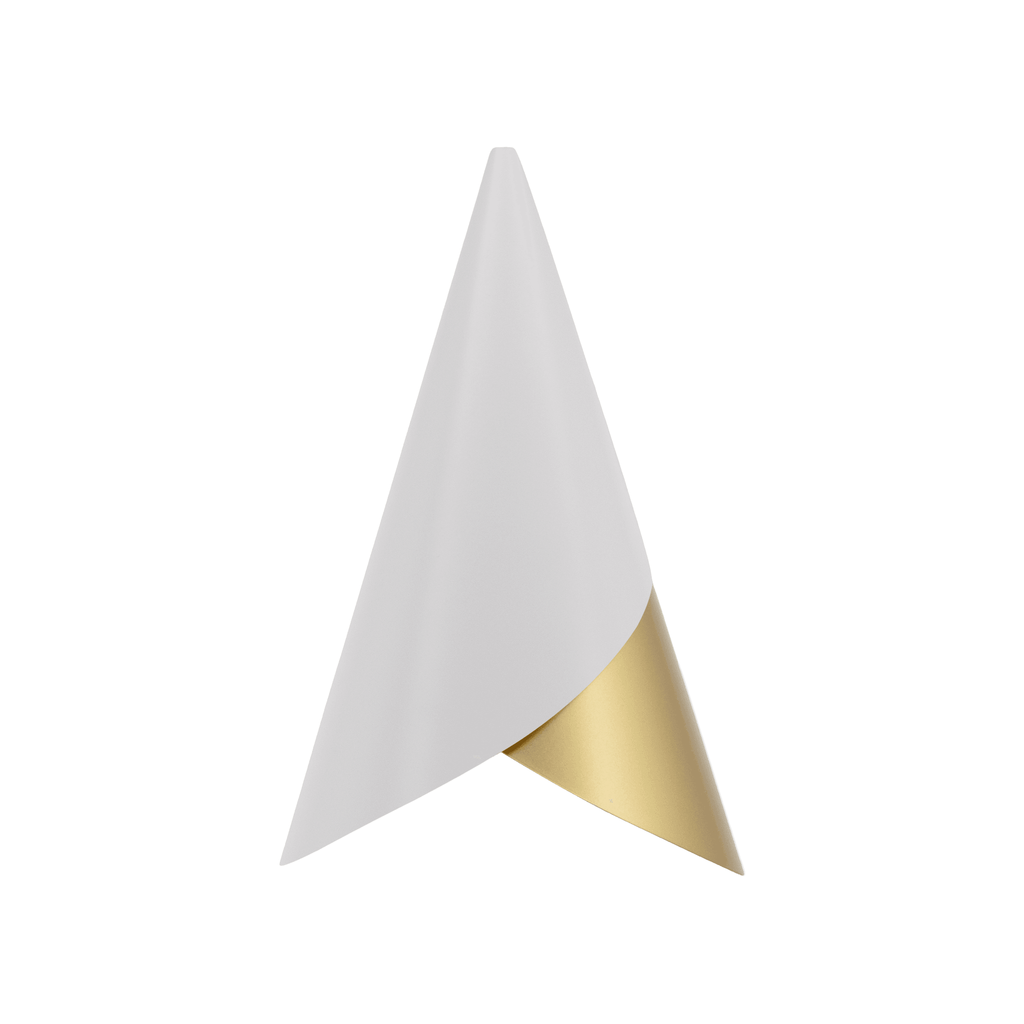 Abażur CORNET jasnoszary ze złotym UMAGE Eye on Design