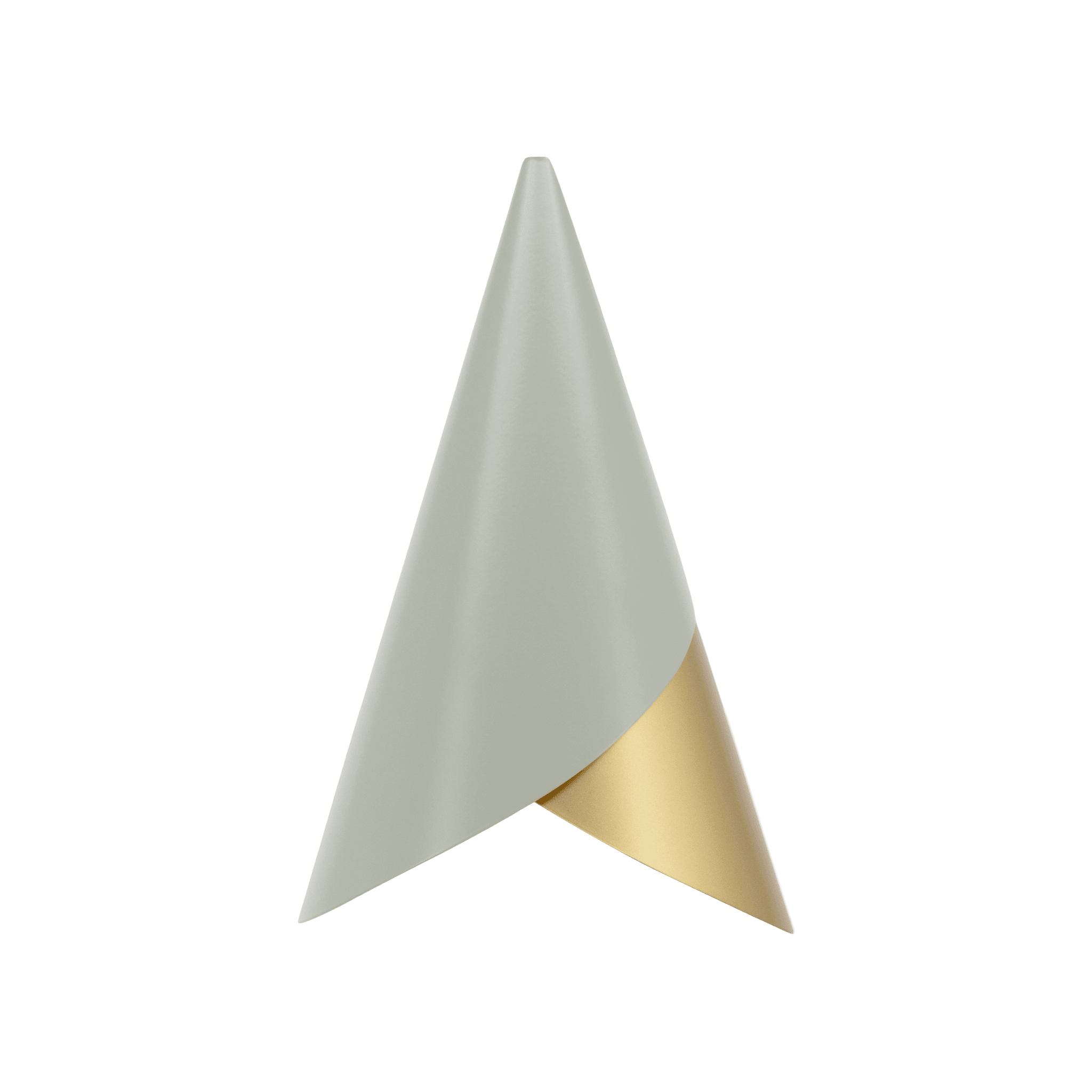 Abażur CORNET pistacjowy ze złotym UMAGE Eye on Design
