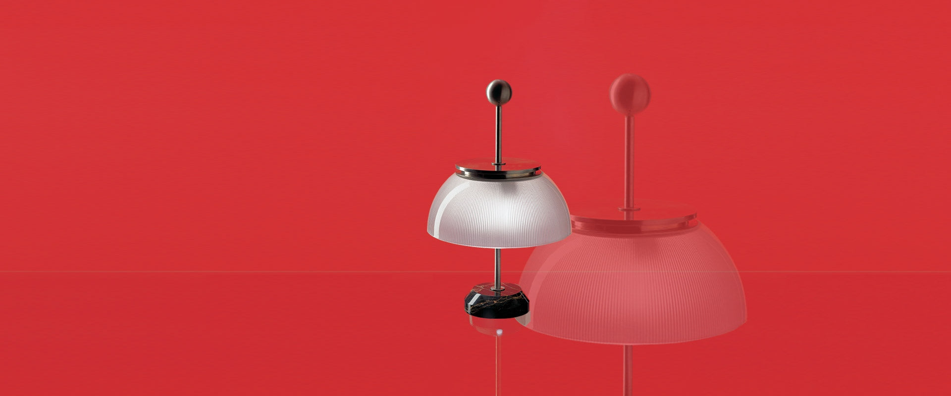 ALFA table lamp white with marble base