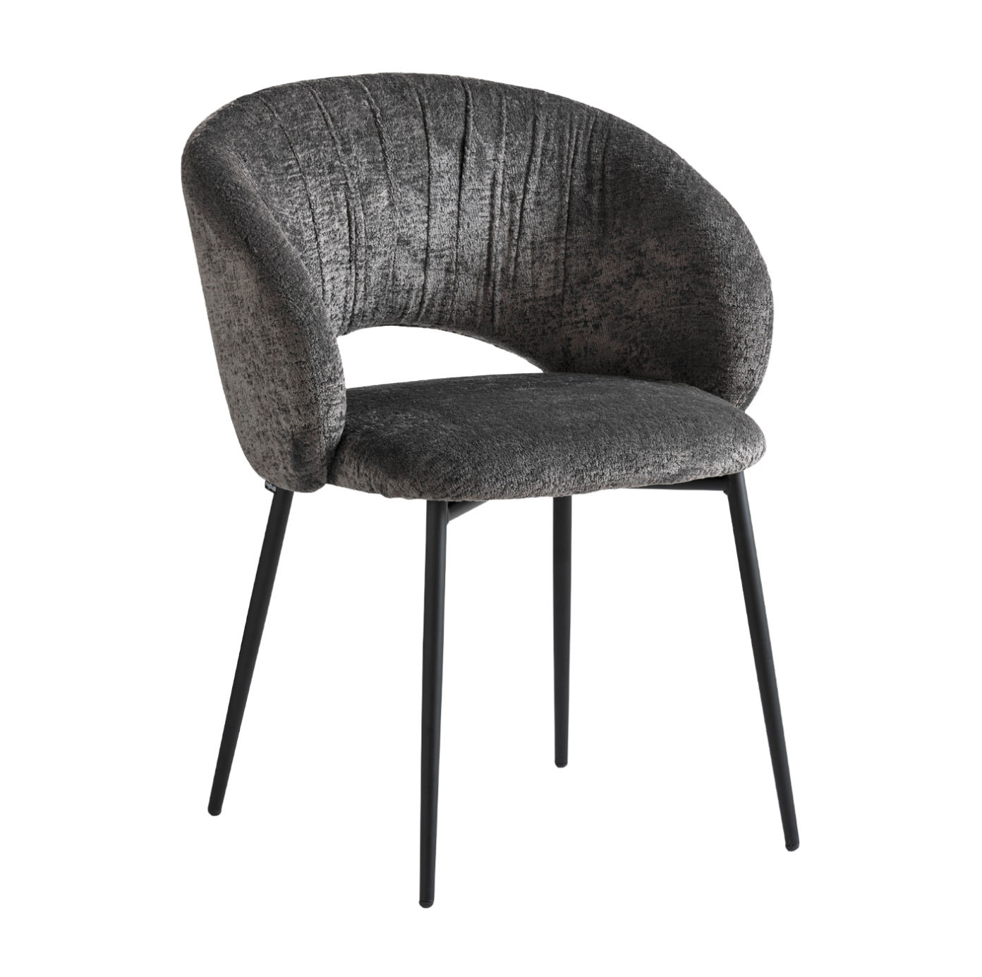 Čalouněné křeslo ANIME s černým kovovým podstavcem