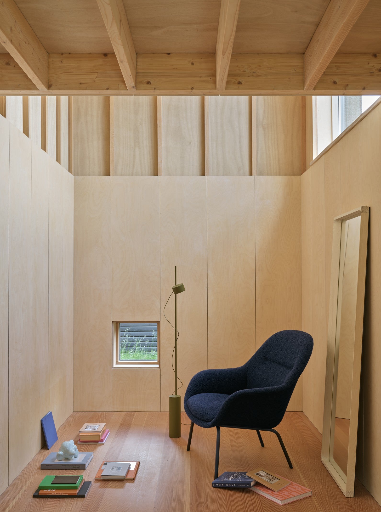 FIBER Armchair Customized with Wooden Base