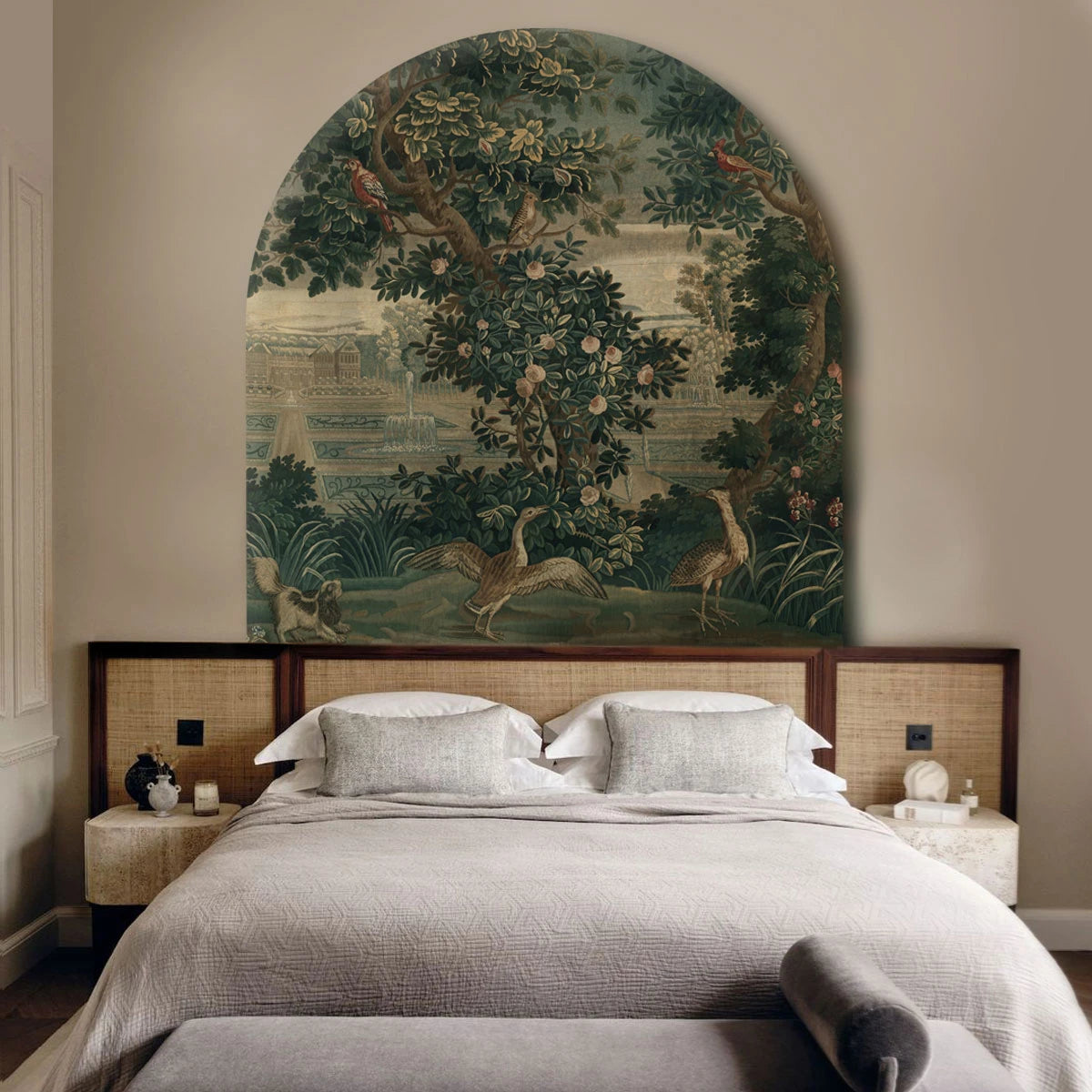 Vintage Garden Arras Arch-Shaped Non-Woven Mural Green