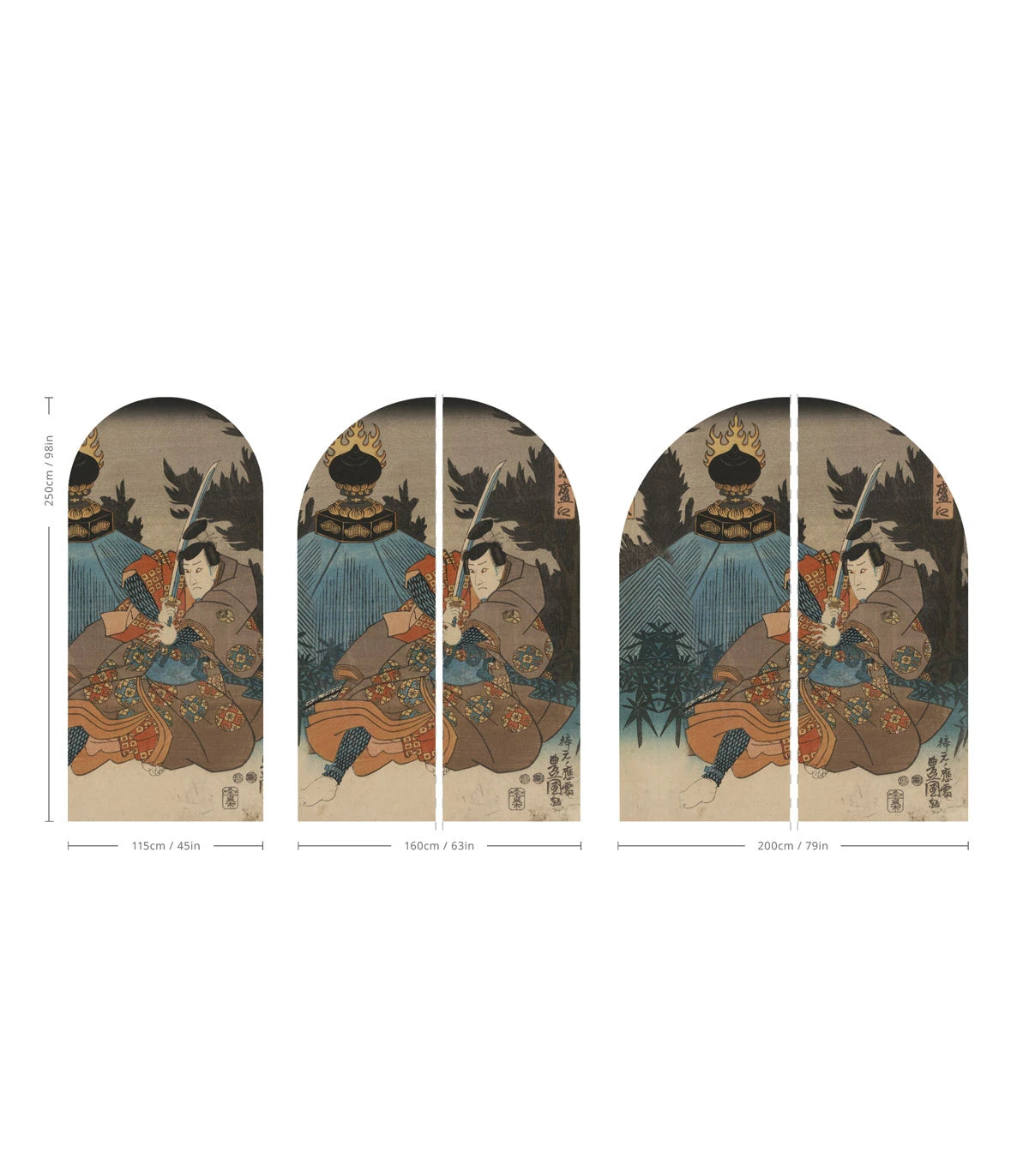 Vliesová tapeta ve tvaru oblouku WARRIOR ETHOS béžová s modrou