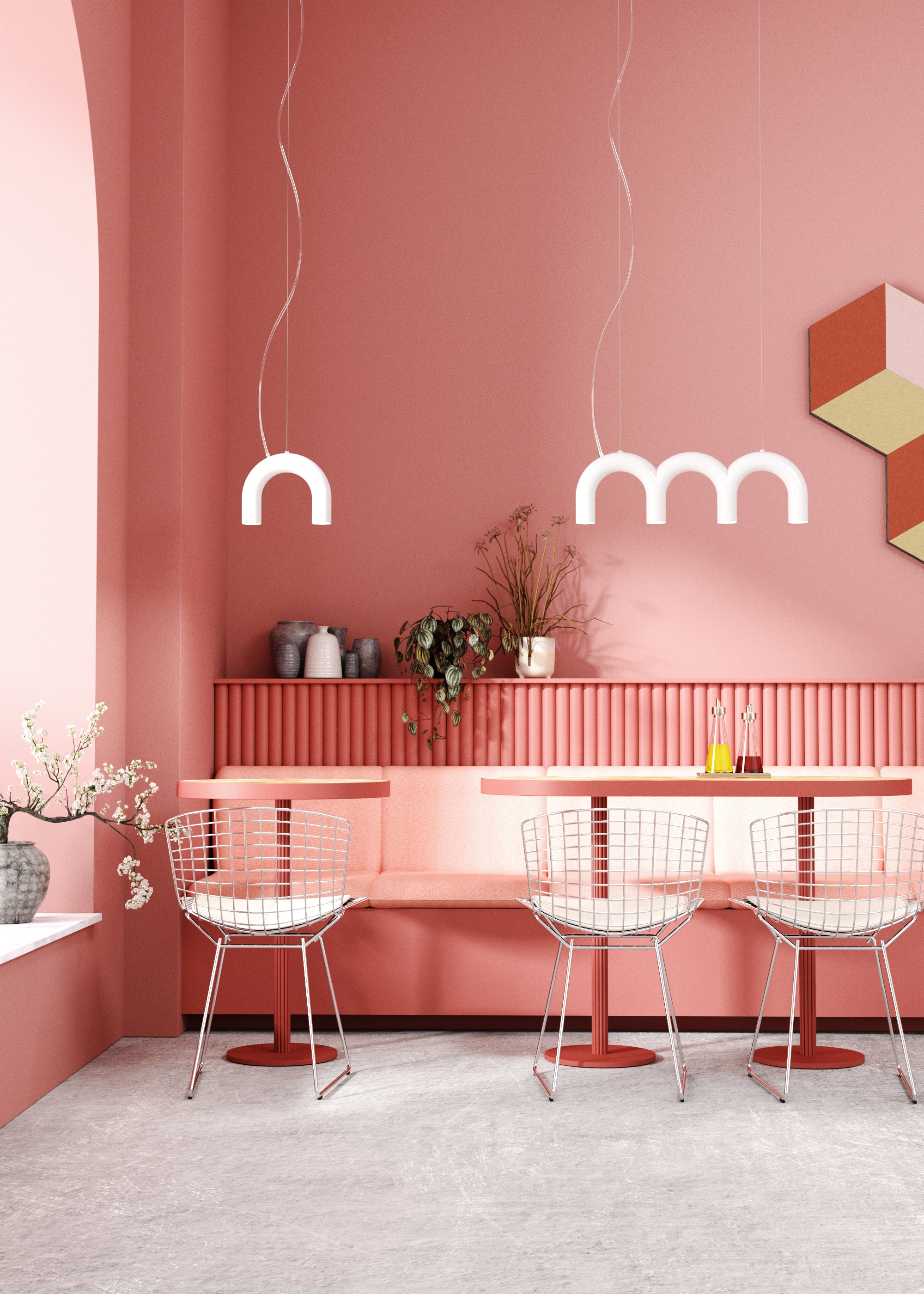 ARCH SINGLE pendant lamp white
