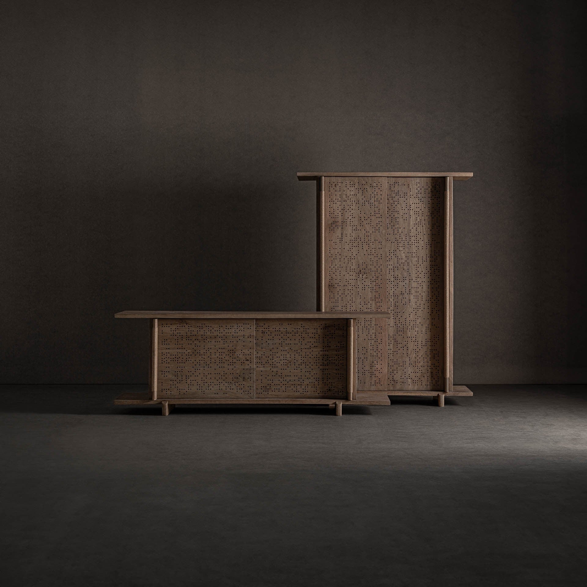 JACQUARD Wardrobe Mango Wood