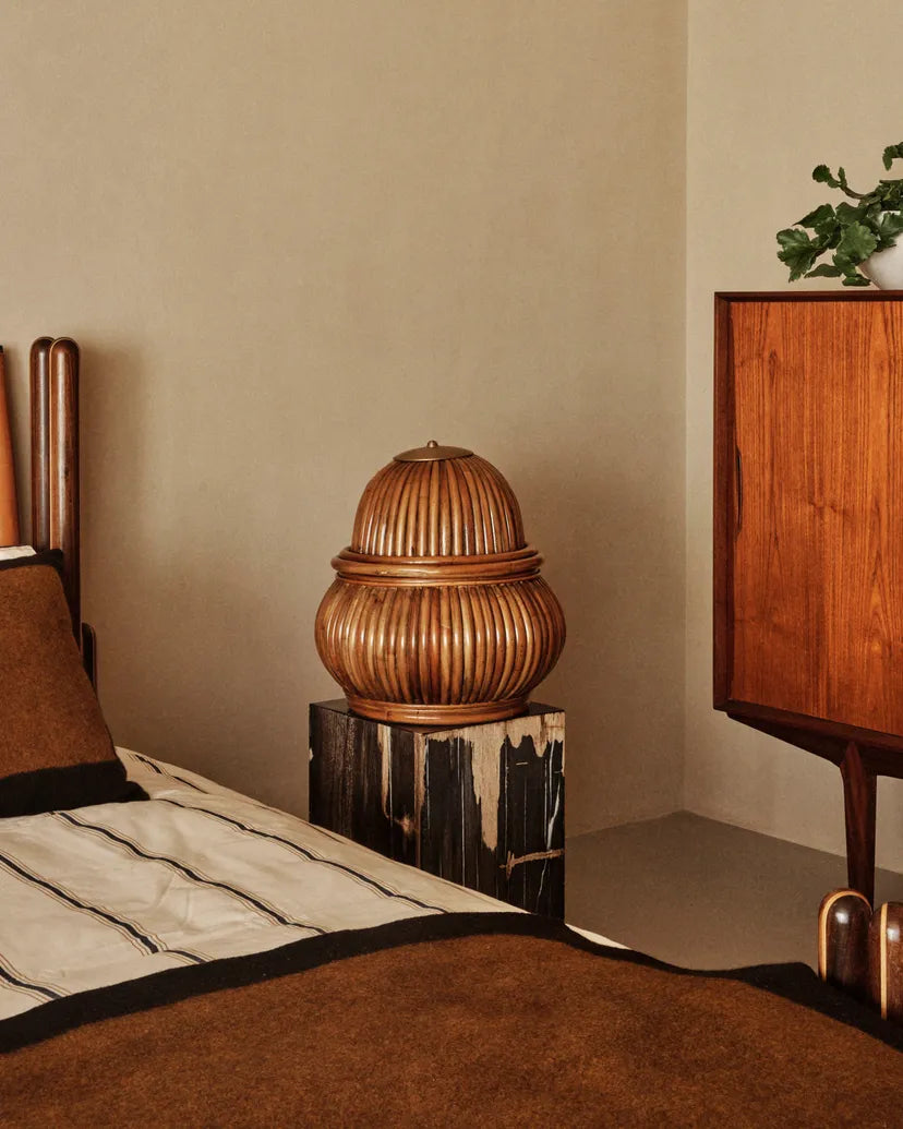 Venkovní stojací lampa BOHEMIAN ratan