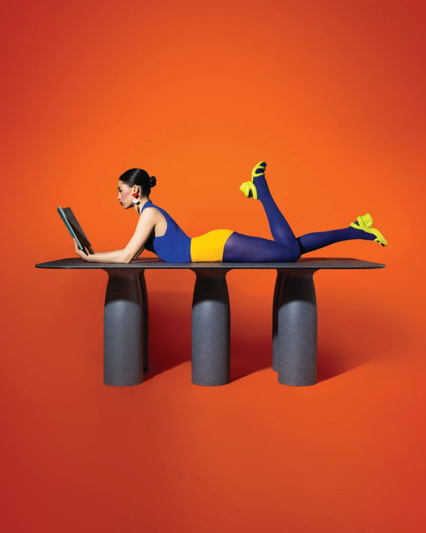 Round table TOTO HPL laminate white