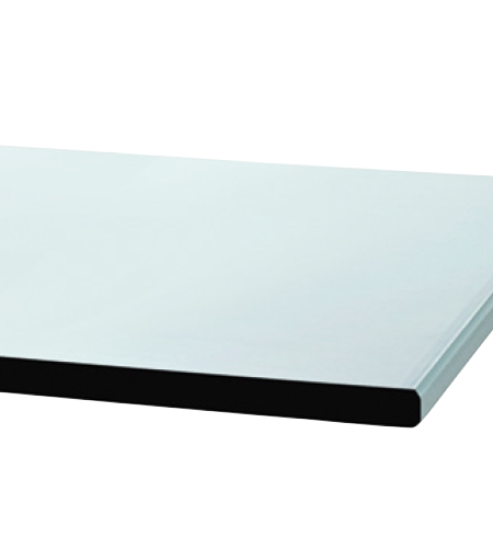 BAGUETTE table with a white aluminum base