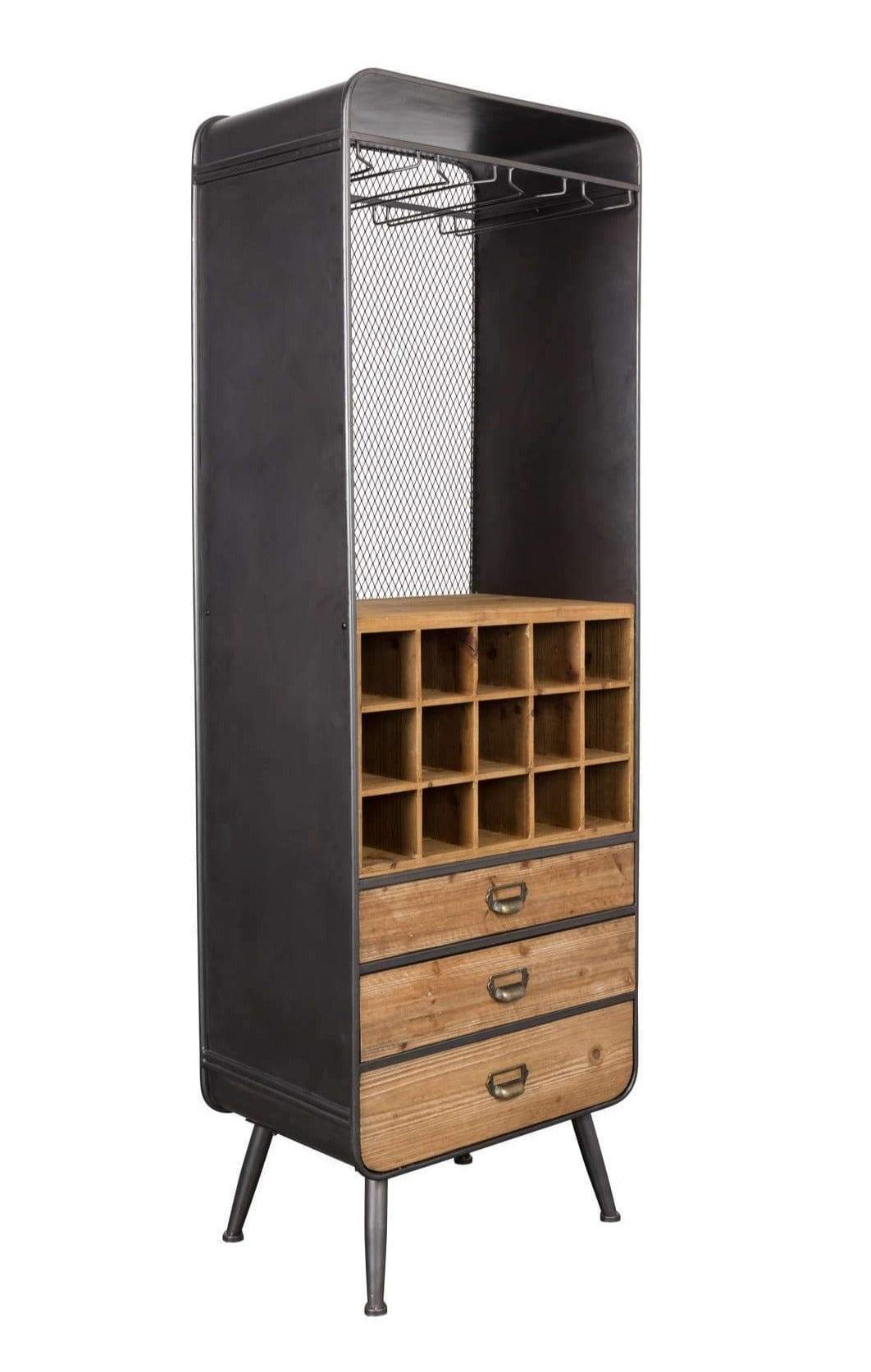 Barek VINO drewniany z żelazną podstawą Dutchbone Eye on Design