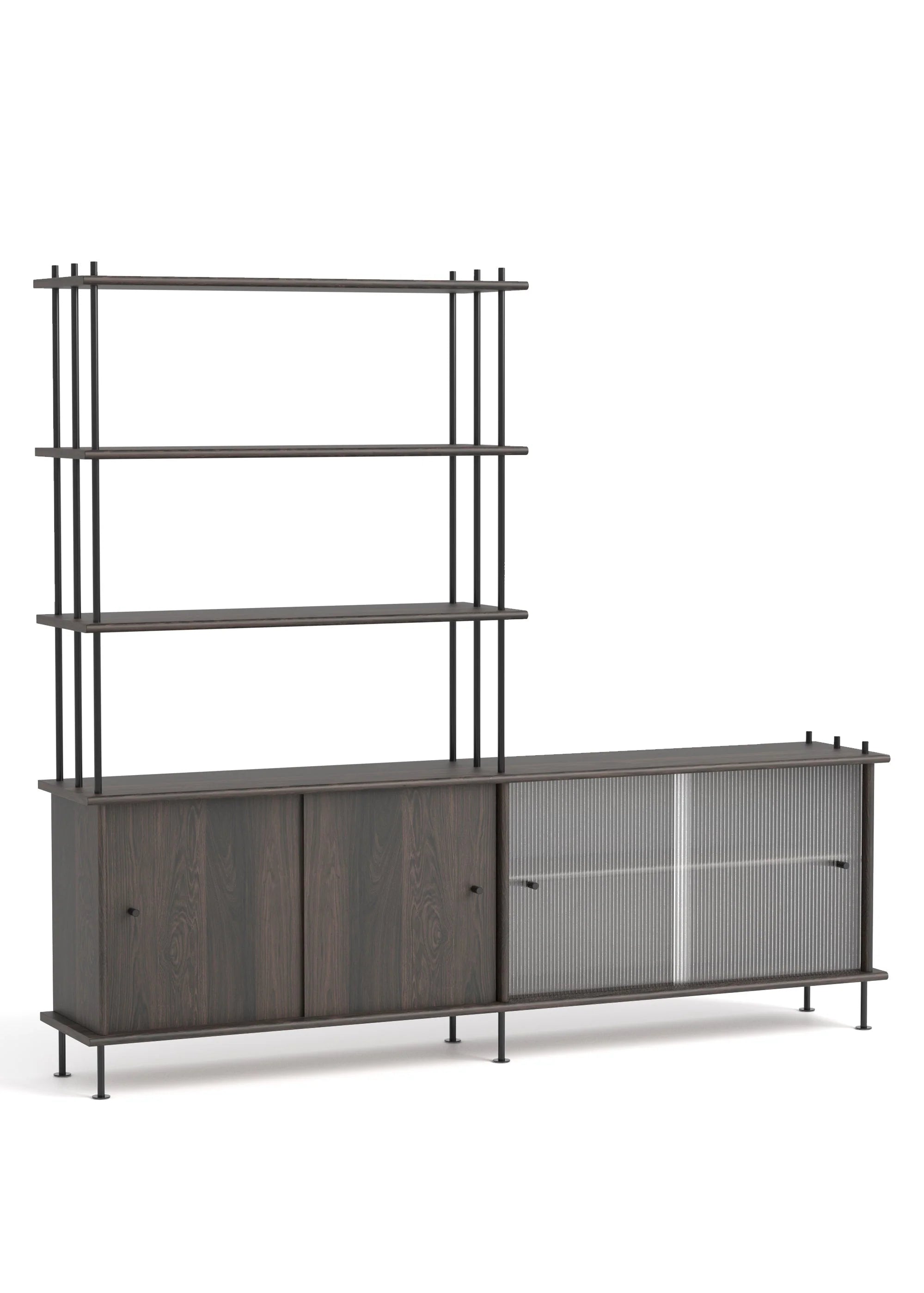 Skříňka BAVA 200 ebenové dubové dřevo