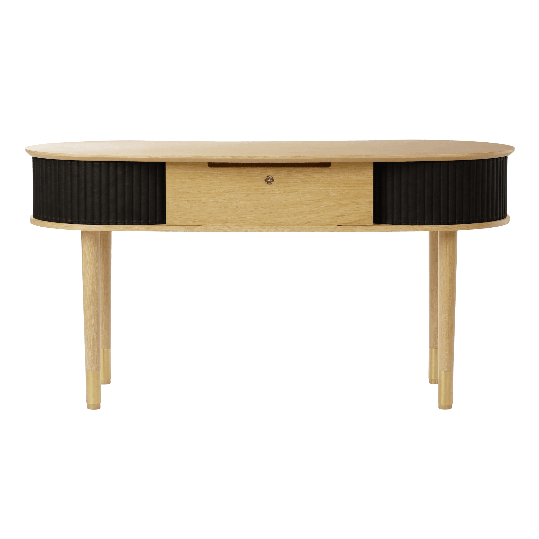 Biurko AUDACIOUS węglowy czarny z dębem UMAGE Eye on Design