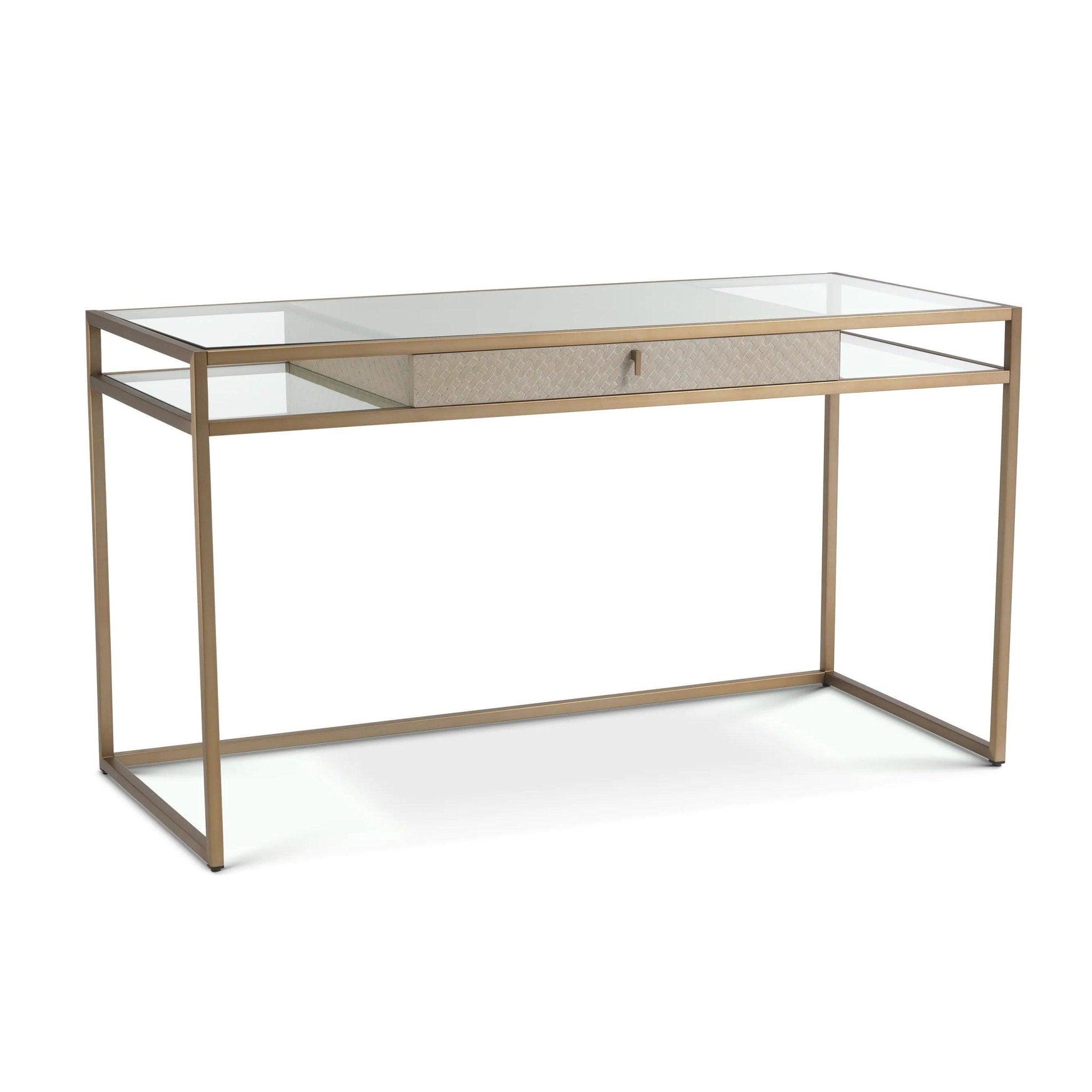 Biurko NAPA VALLEY jasnobrązowy fornir z mosiądzem Eichholtz Eye on Design