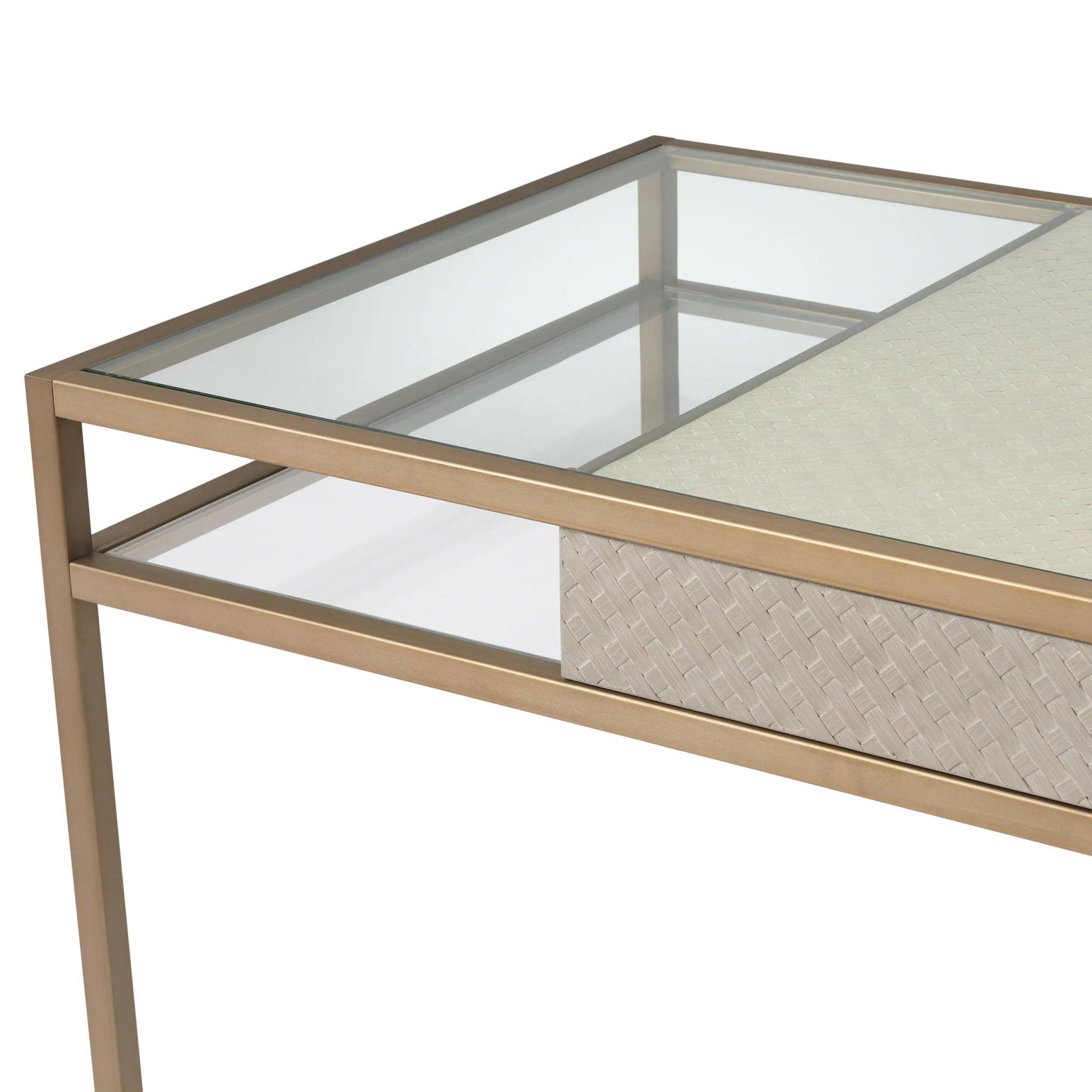 Biurko NAPA VALLEY jasnobrązowy fornir z mosiądzem Eichholtz Eye on Design