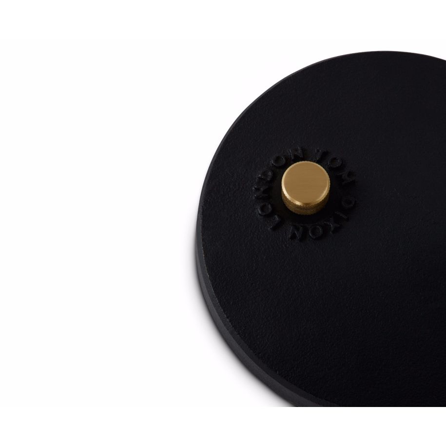 Beat black with copper table lamp