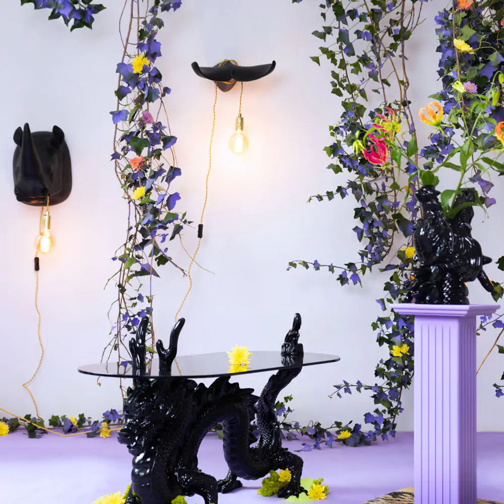 Wall lamp THE TAIL WILL FOLLOW black