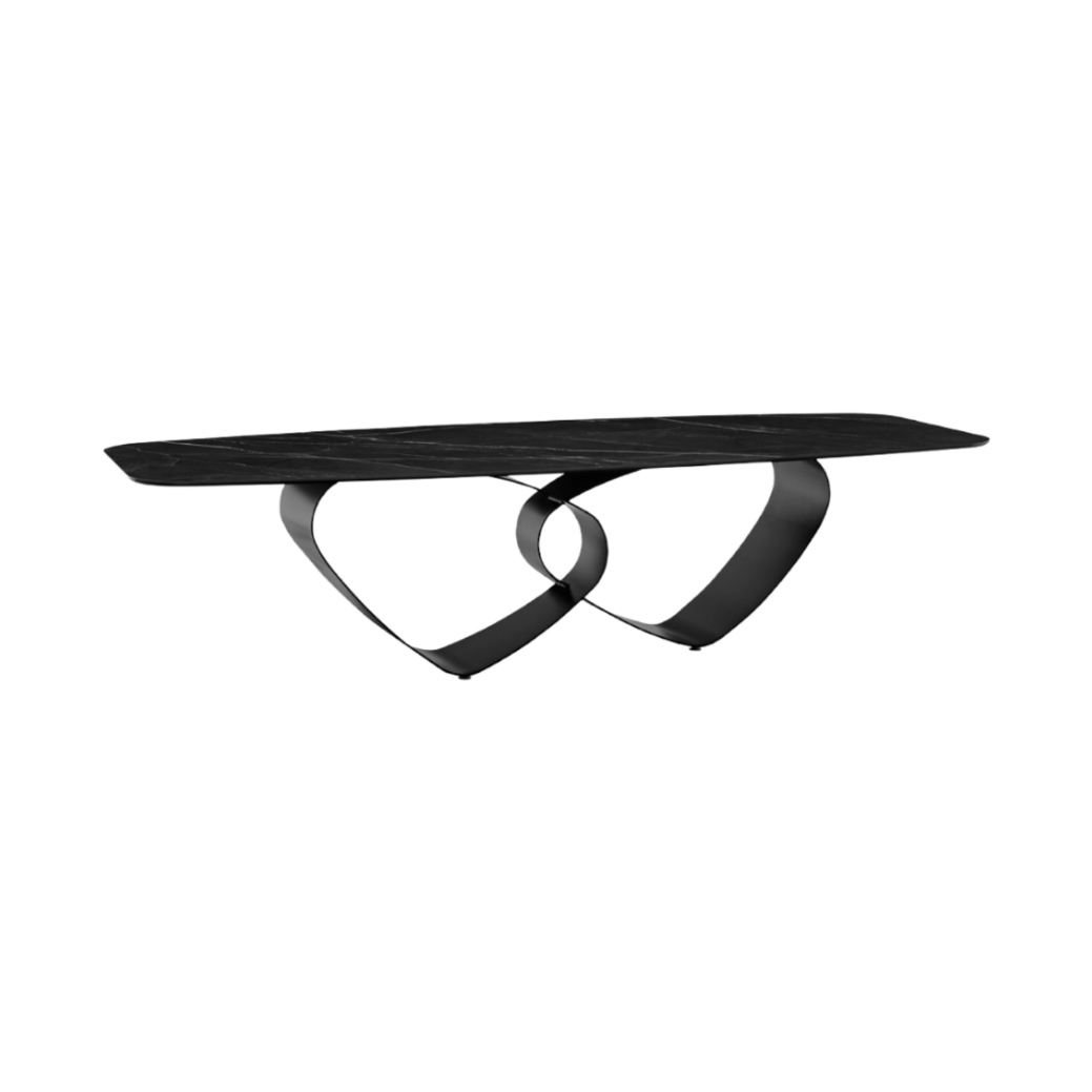 Stůl BREEZE černá deska s černým podstavcem