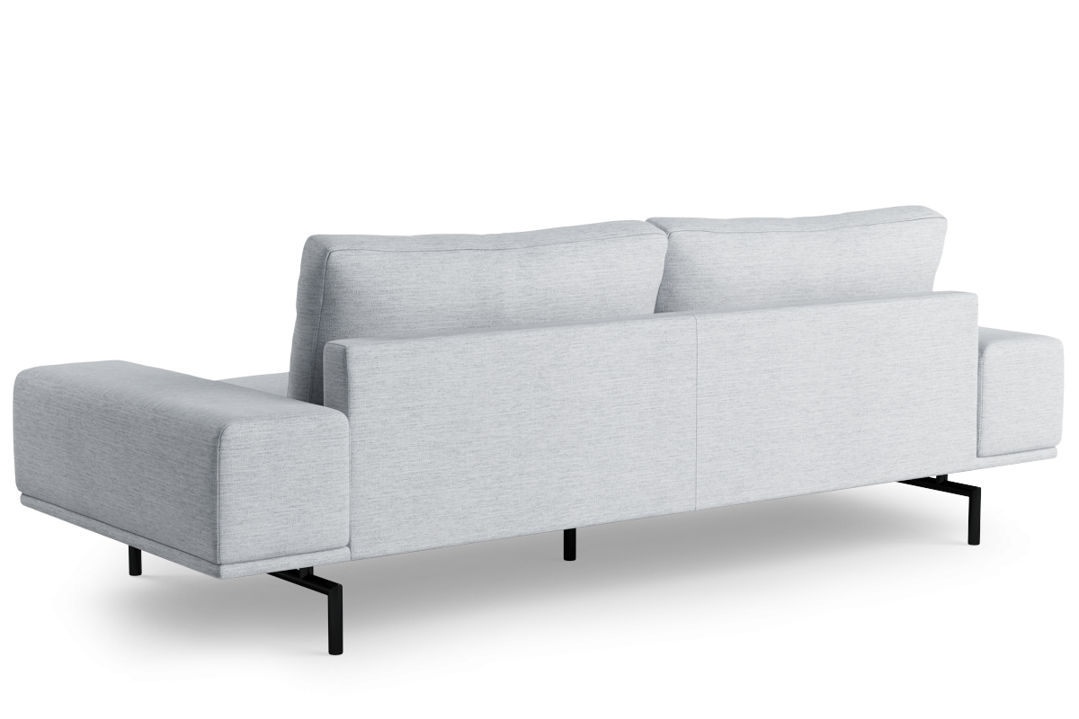 2.5-Seater Sofa BRIXTON Upholstered with Black Base