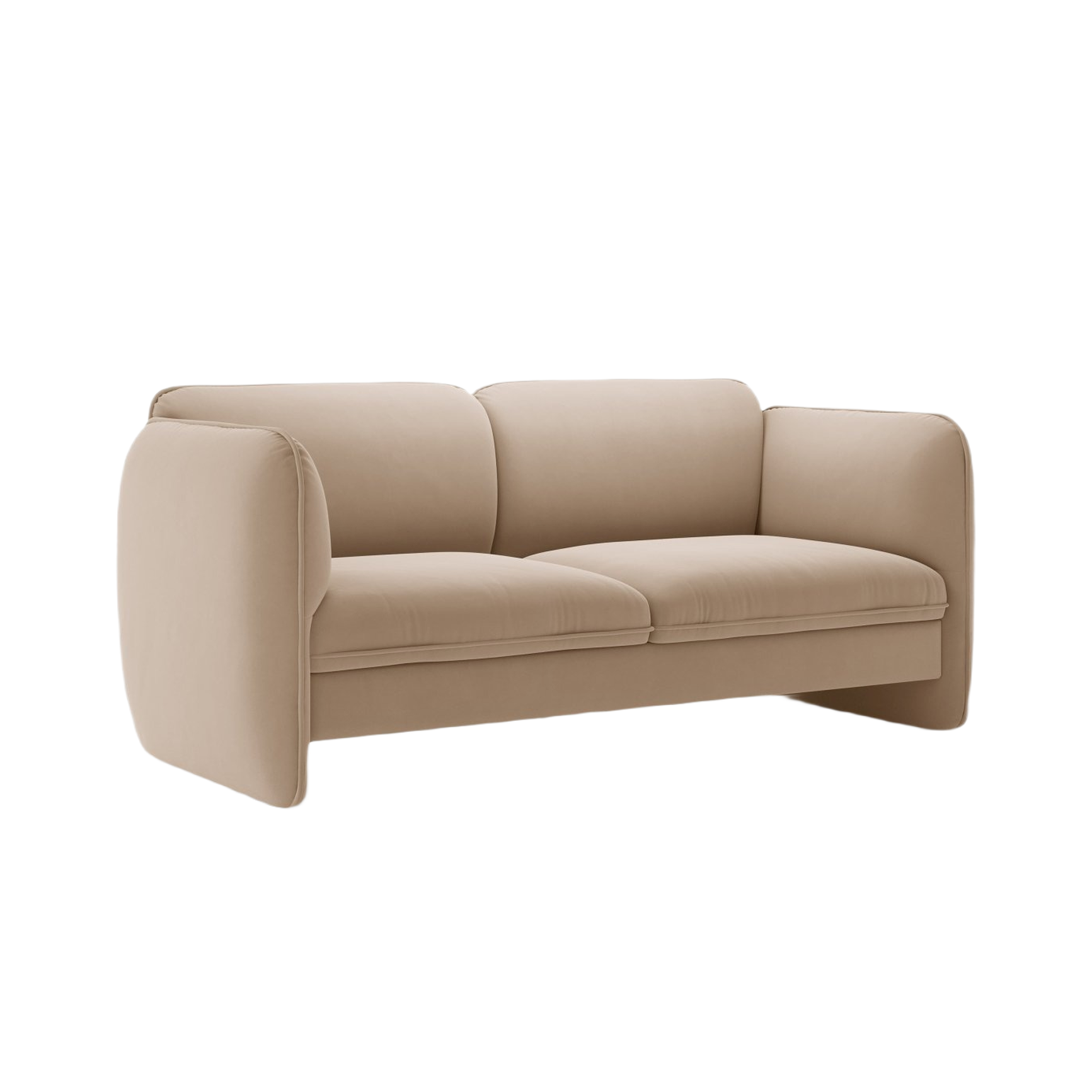Sofa sametová 2-osobová GEORGIA mandlově béžová