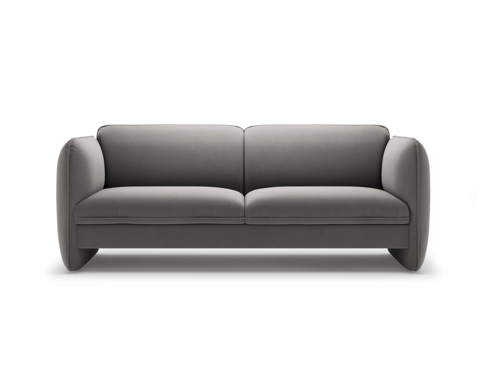 Sofa sametová 3-osobová GEORGIA tmavě šedá